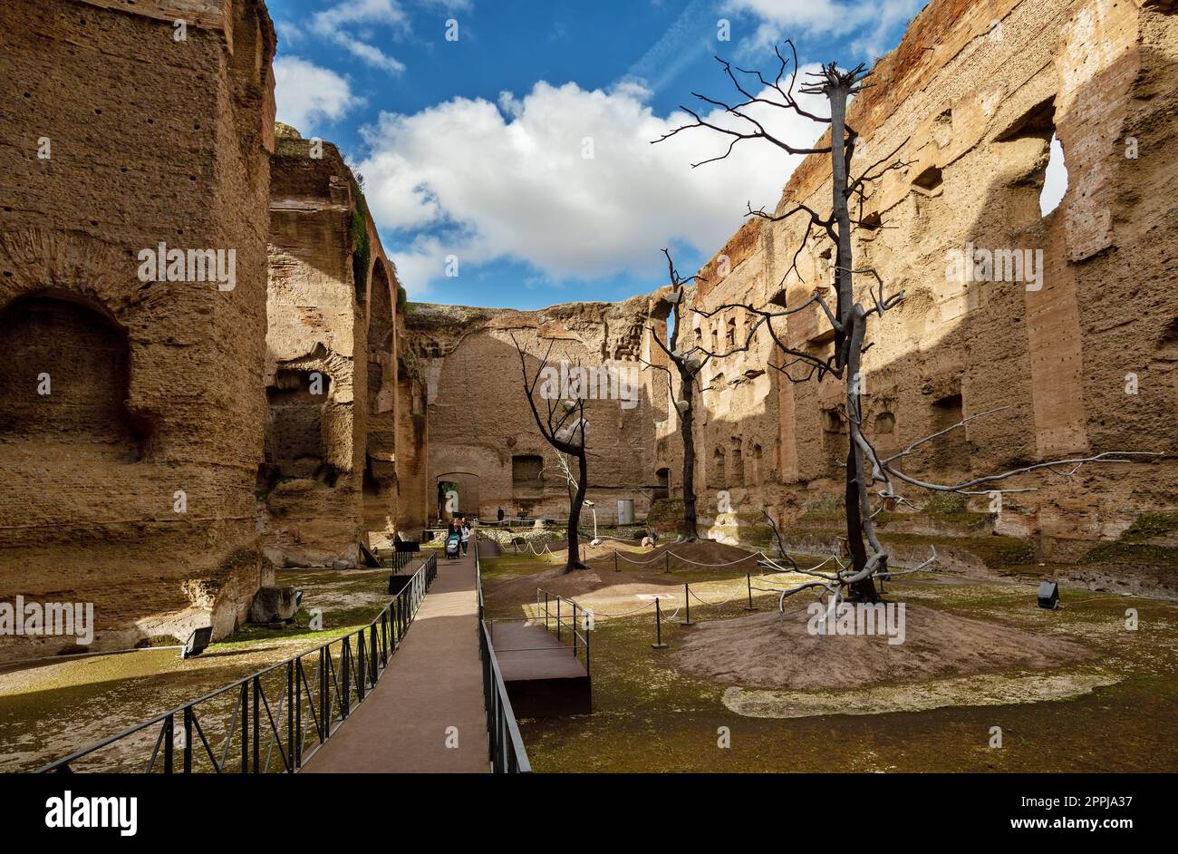 Terme di Caracalla oder die Ruinen des Caracalla-Bades in Rom, Italien. Stockfoto