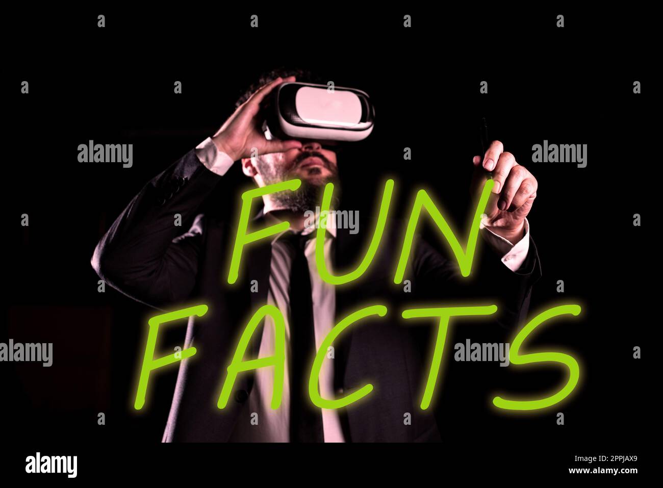 Text mit „Inspiration Fun Facts“. Konzept bedeutet kurze interessante Fakten, die Informationen enthalten Stockfoto