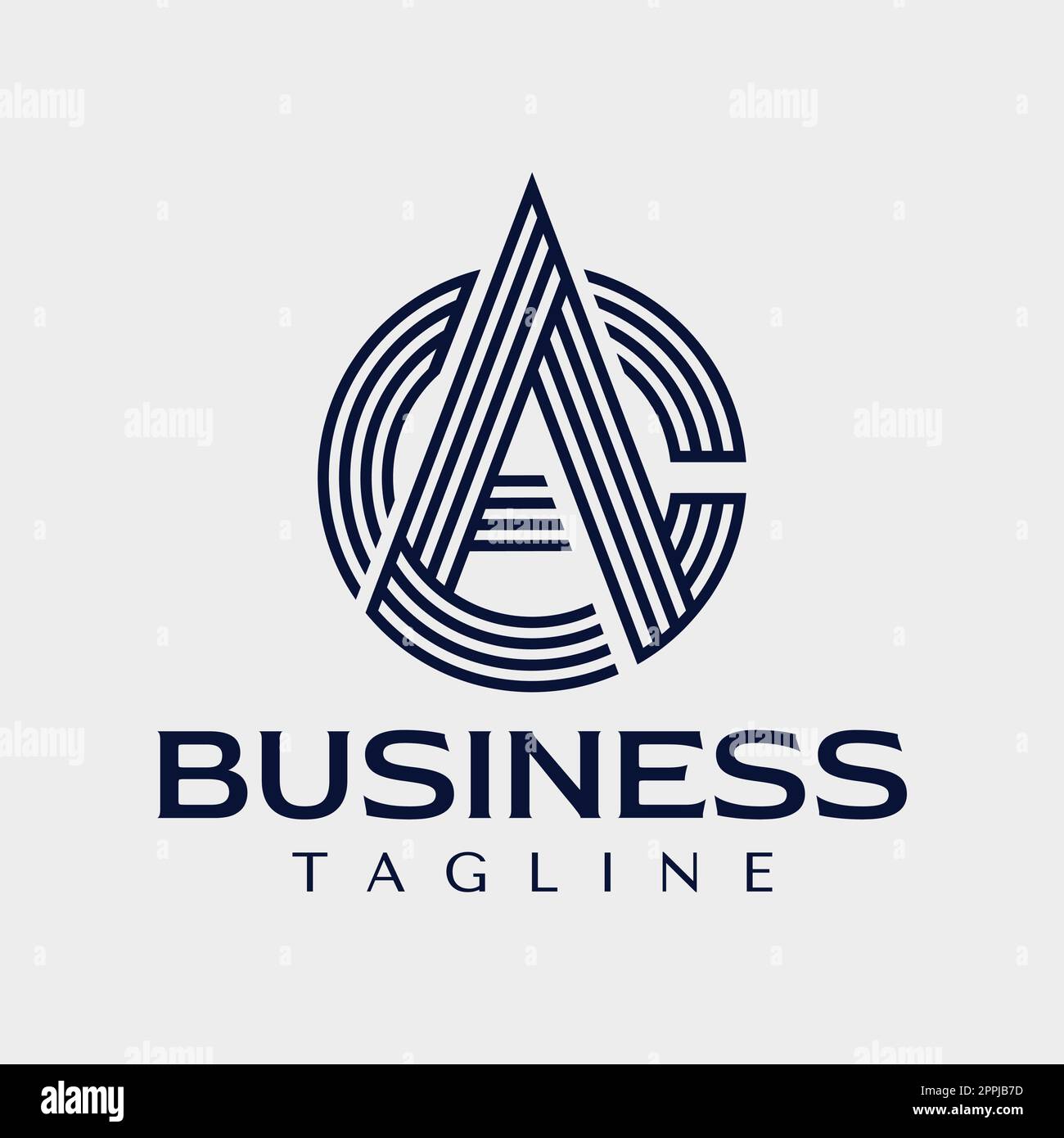 Designvorlage für das minimalistische C A CA AC-Logo. Luxuriöser CA-Logo-Vektor. Stock Vektor