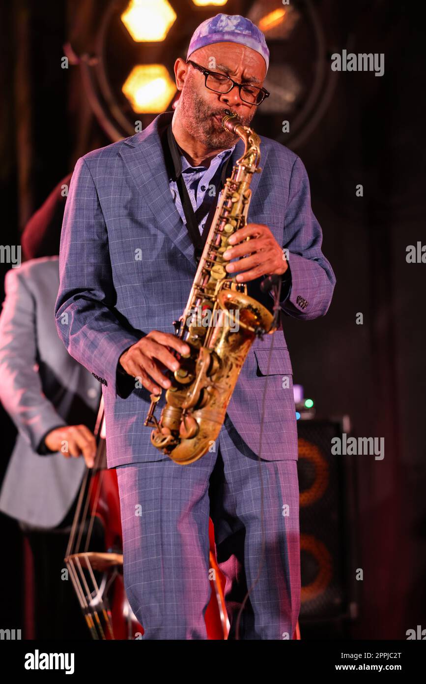 Kenny Garrett Quintet beim Jazz-Festival im Sommer in Krakau, Polen Stockfoto