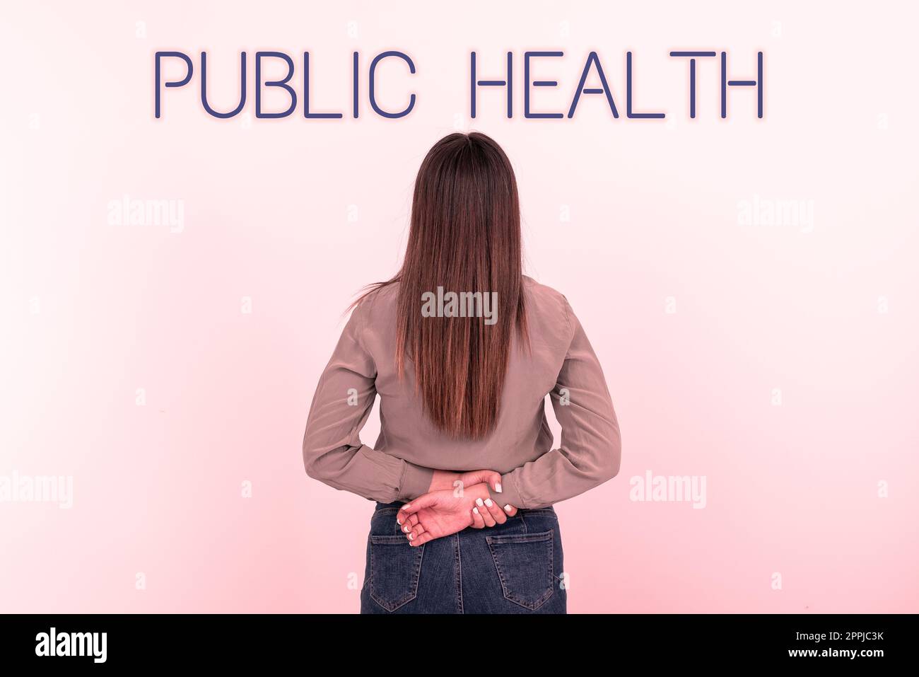 Handschriftliches Schild Public Health. Geschäftskonzept zur Förderung einer gesunden Lebensweise für die Gemeinschaft und ihre Menschen Stockfoto