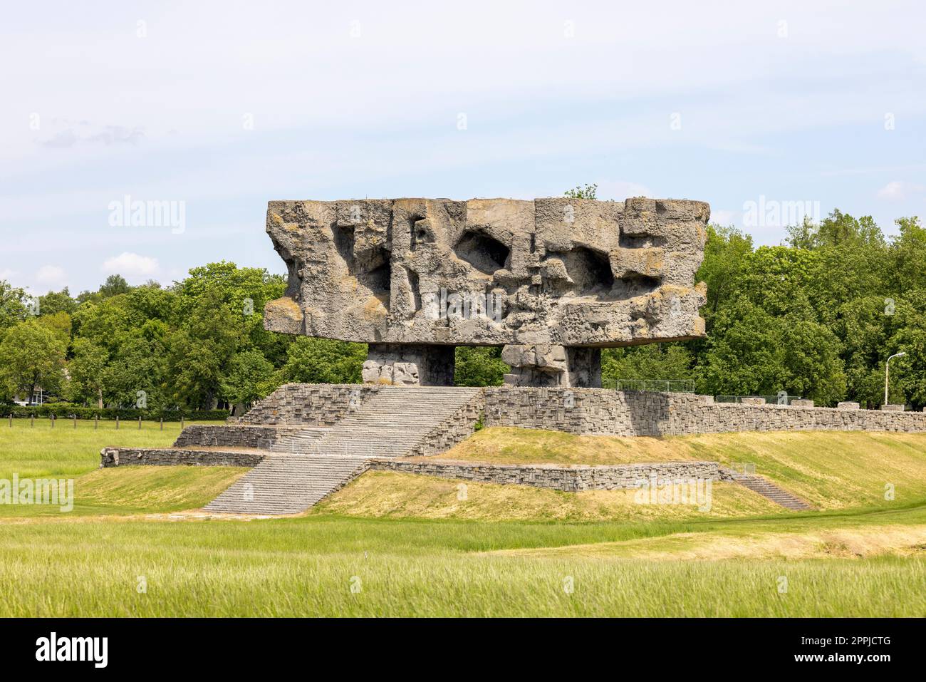 Denkmal für den Kampf und das Märtyrertum im Konzentrations- und Vernichtungslager Majdanek, Lublin, Polen Stockfoto