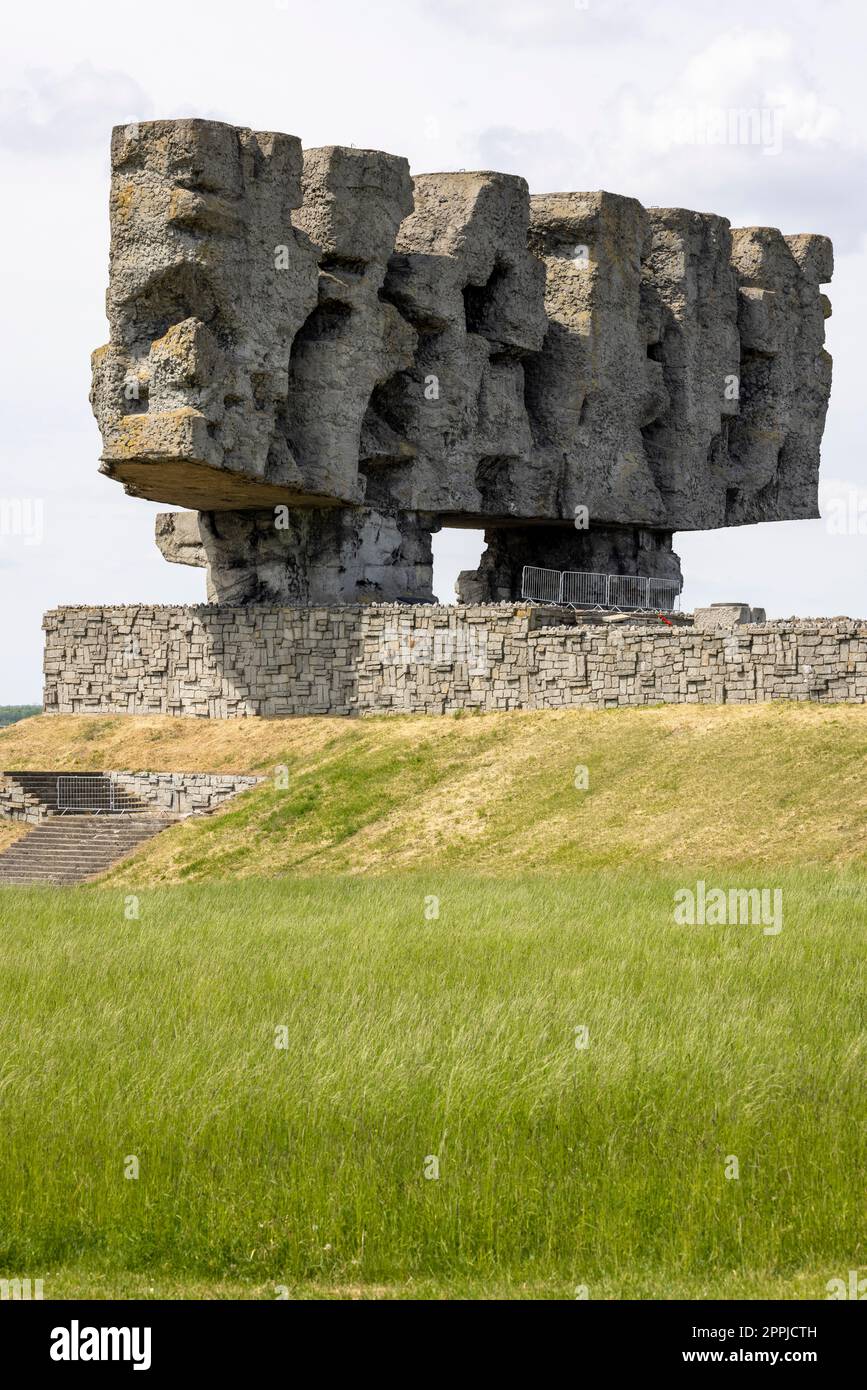 Denkmal für den Kampf und das Märtyrertum im Konzentrations- und Vernichtungslager Majdanek, Lublin, Polen Stockfoto