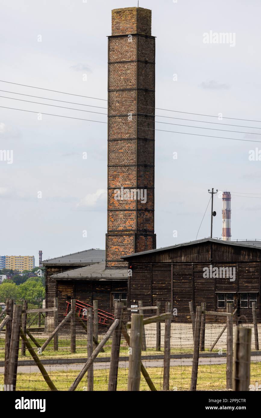 Konzentrationslager Majdanek Lublin, Blick auf das Krematorium, Majdanek Lublin Polen Stockfoto