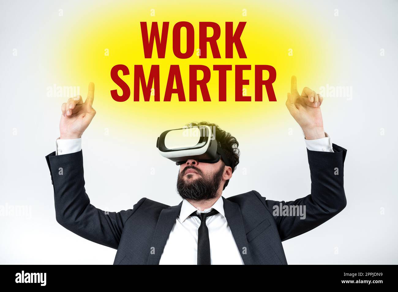 Schild mit der Aufschrift Work Smarter. Effiziente Internetkonzepte Seien Sie clever in Ihrer Arbeit entwickeln Sie erfolgreiche Strategien Stockfoto
