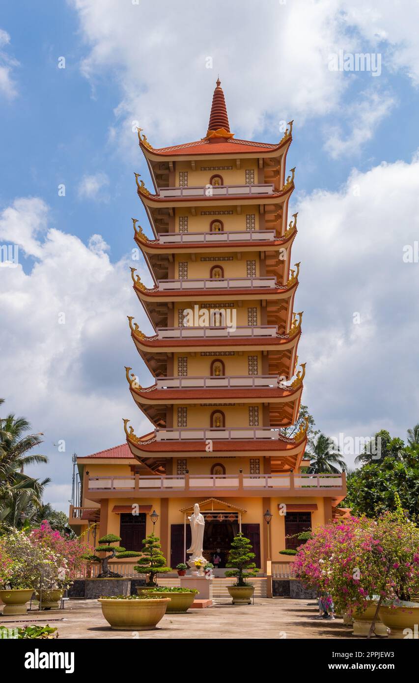 Vinh Tranh Pagode in My Tho Stockfoto