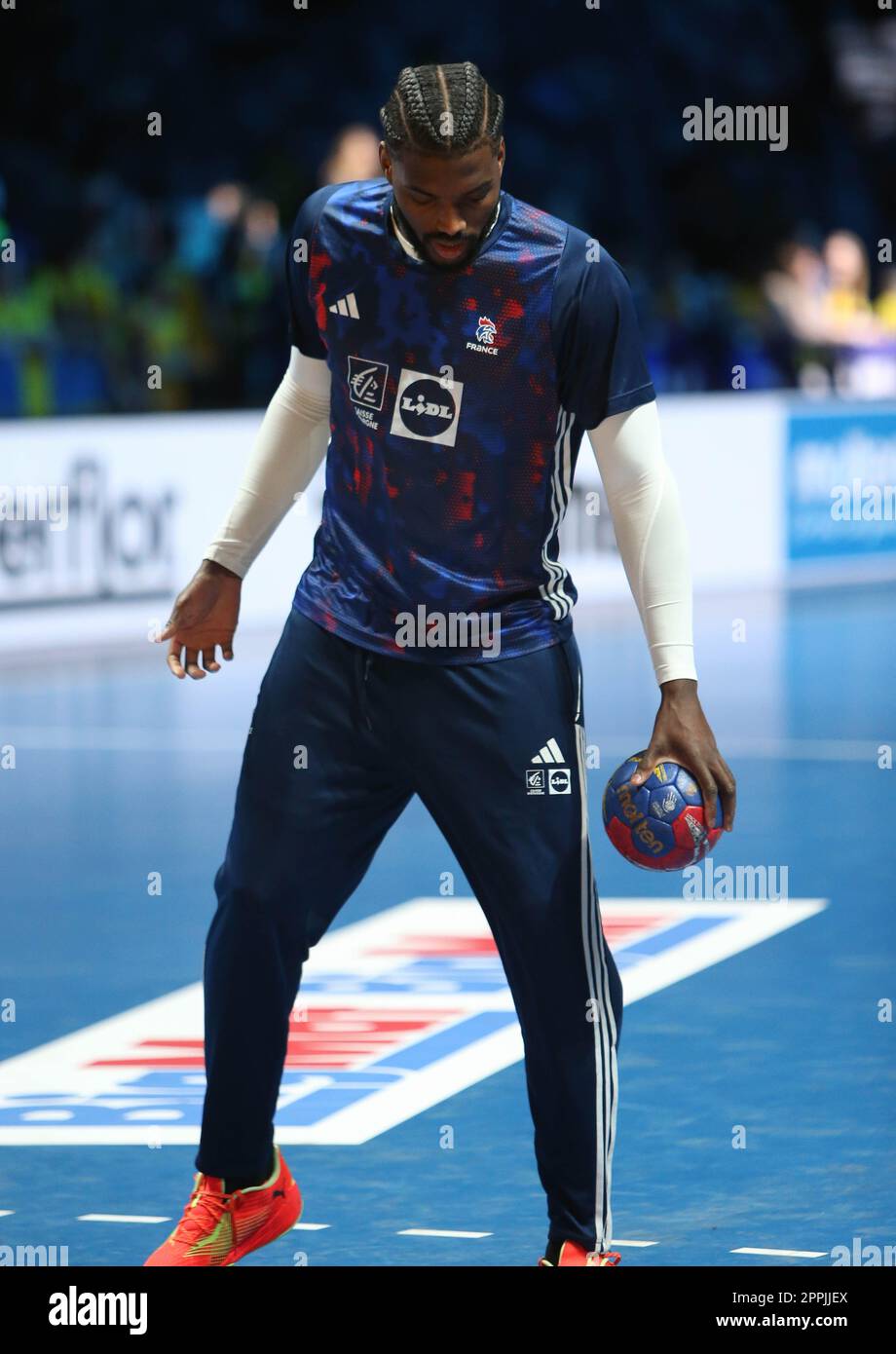 Tele2 Frank Während der IHF Männer-Weltmeisterschaft 2023 findet am 29. Januar 2023 ...