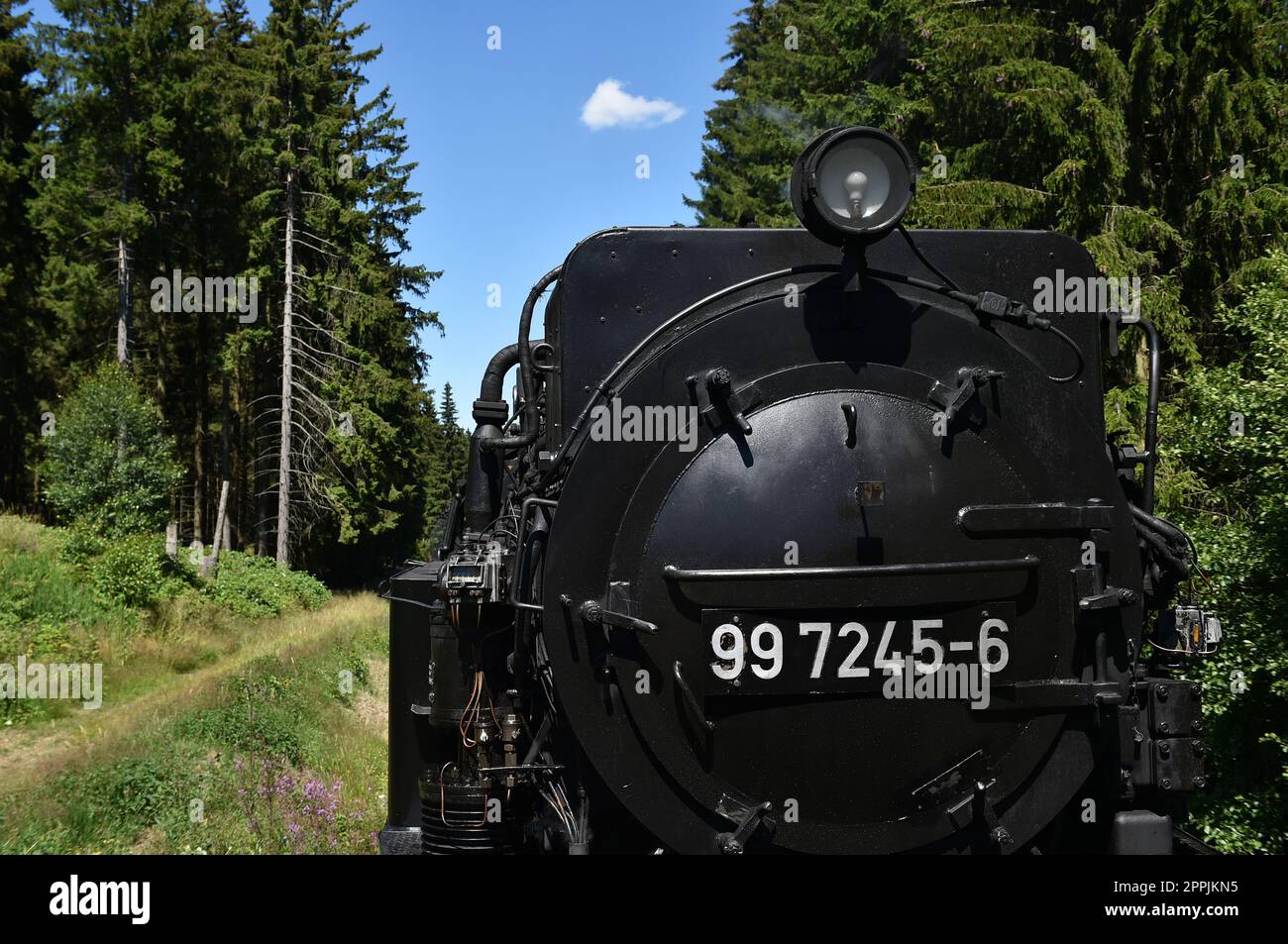 Dampflokomotive der Schmalspurbahn Harz Stockfoto