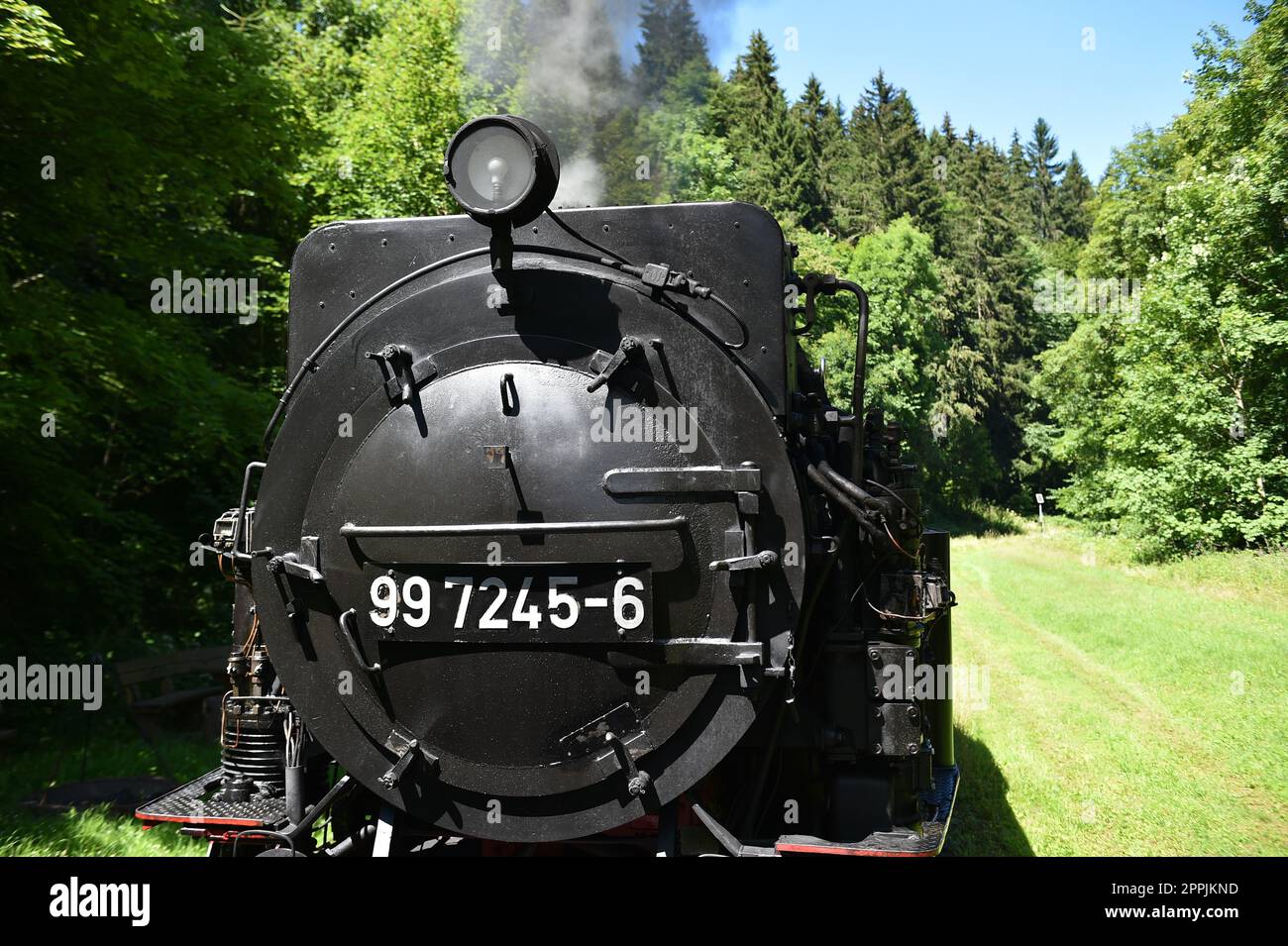 Dampflokomotive der Schmalspurbahn Harz Stockfoto