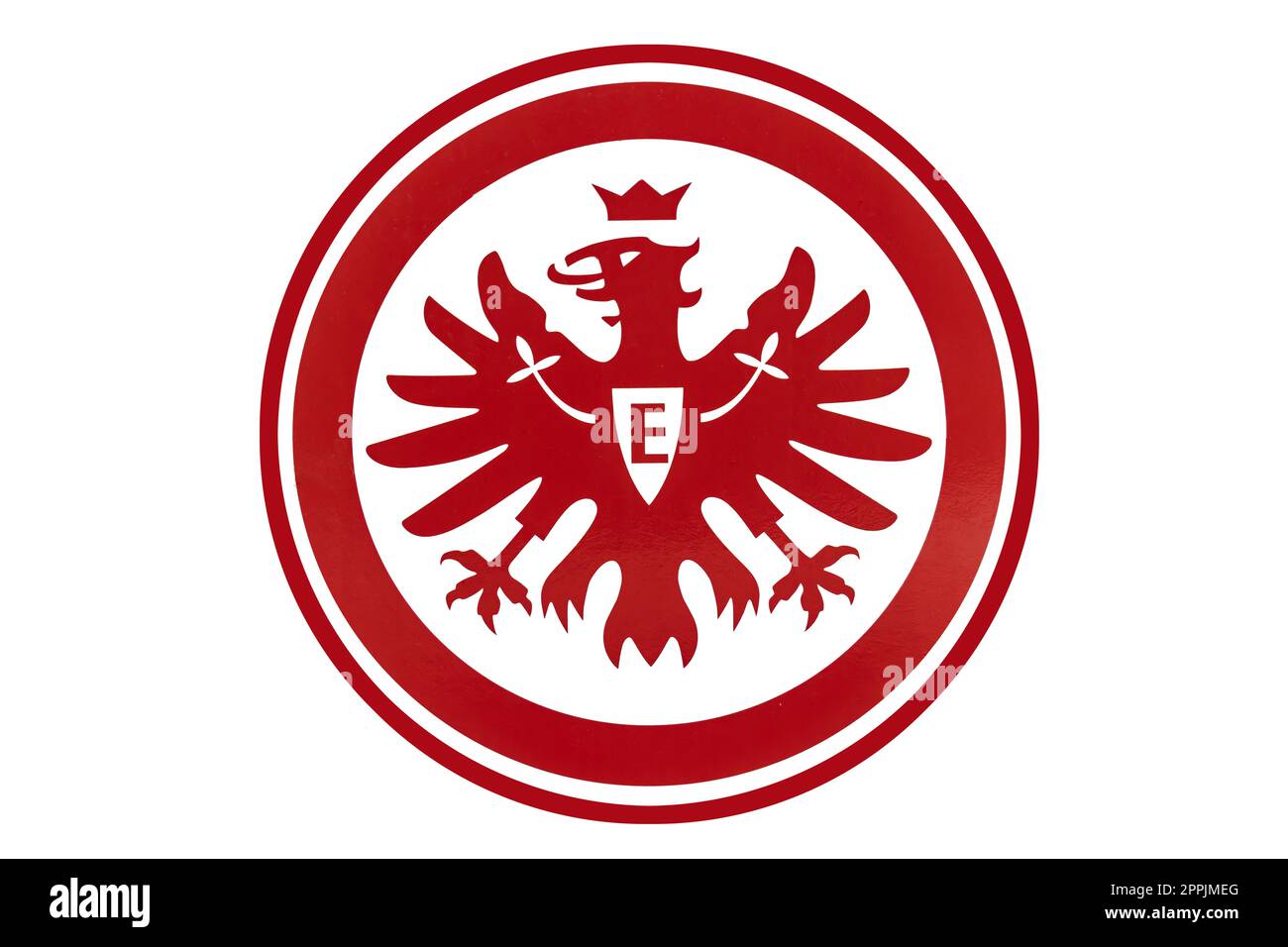 Wappen von Eintracht Frankfurt Deutschland Stockfoto