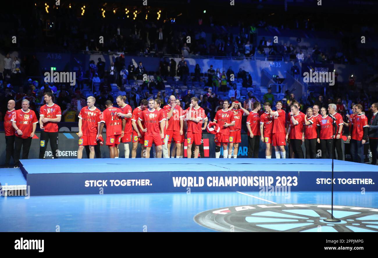 Tele2 Frank Während der IHF Männer-Weltmeisterschaft 2023 findet am 29. Januar 2023 ...