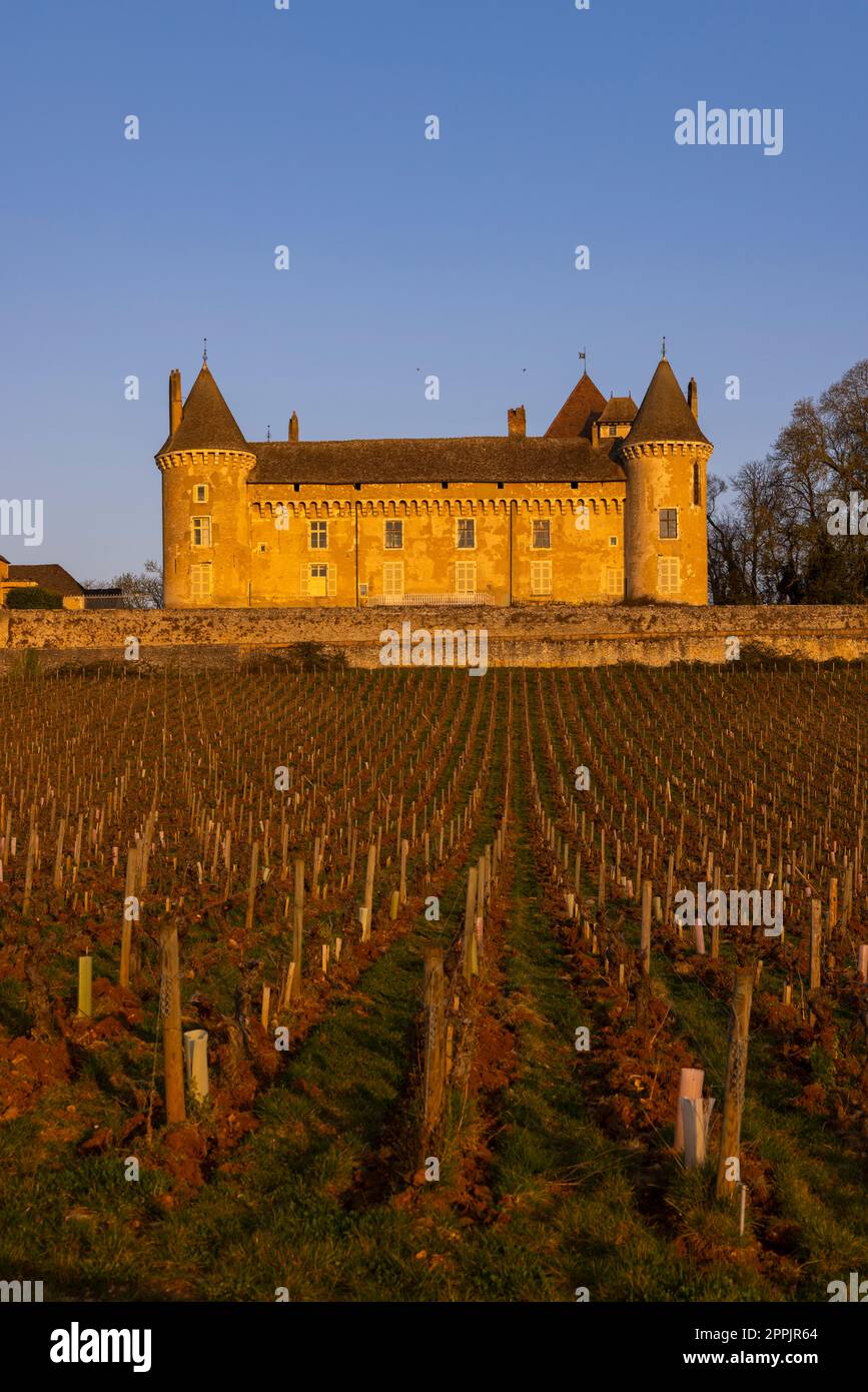 Schloss Rully, Departement Saone-et-Loire, Burgund, Frankreich Stockfoto