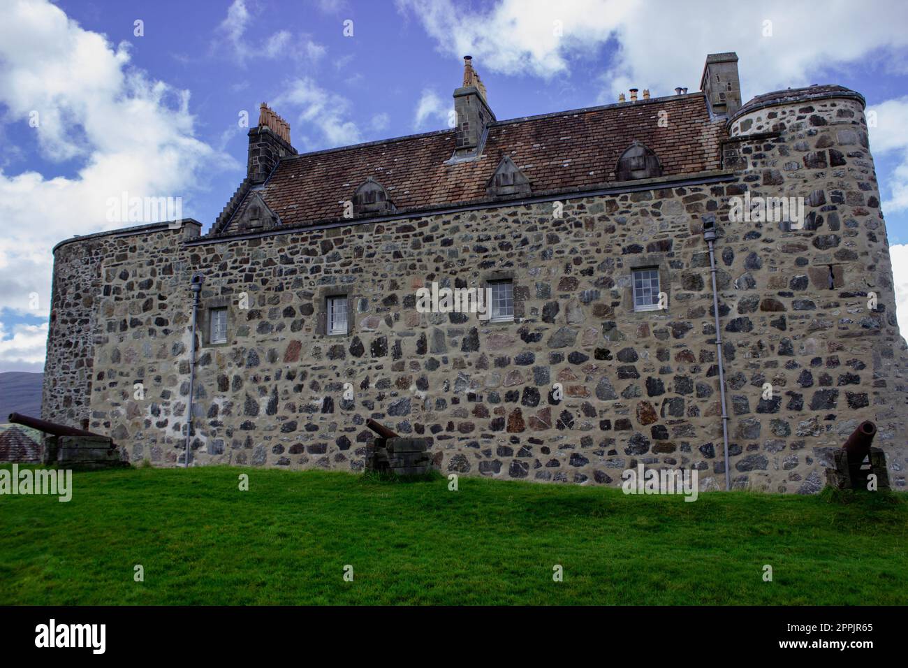 Duart Castle, die Landschaft von Mull Island Stockfoto