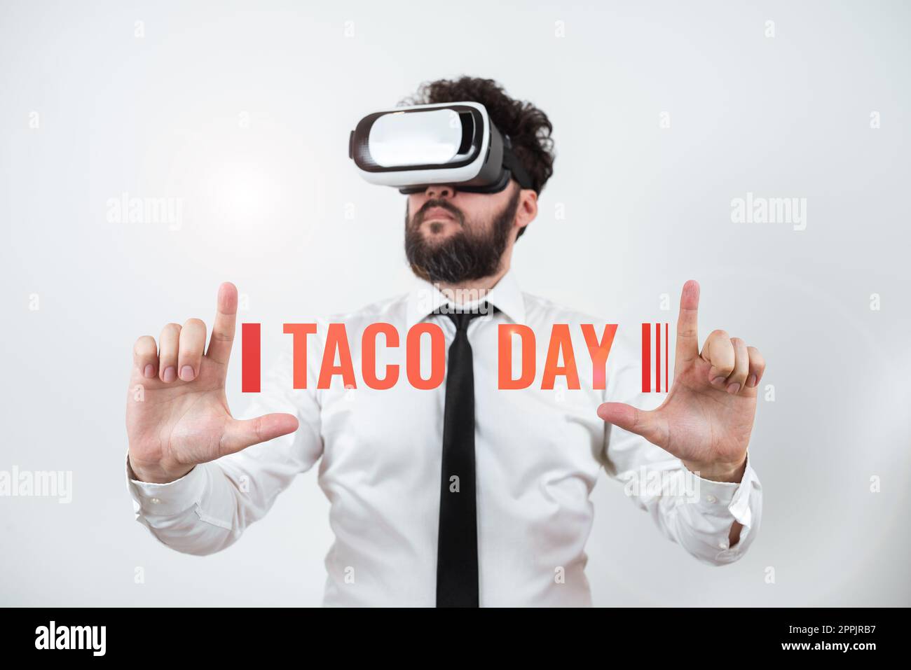 Handschriftlicher Text Taco Day. Feierlicher Geschäftstermin, der den Konsum von Tacos in den USA fördert Stockfoto