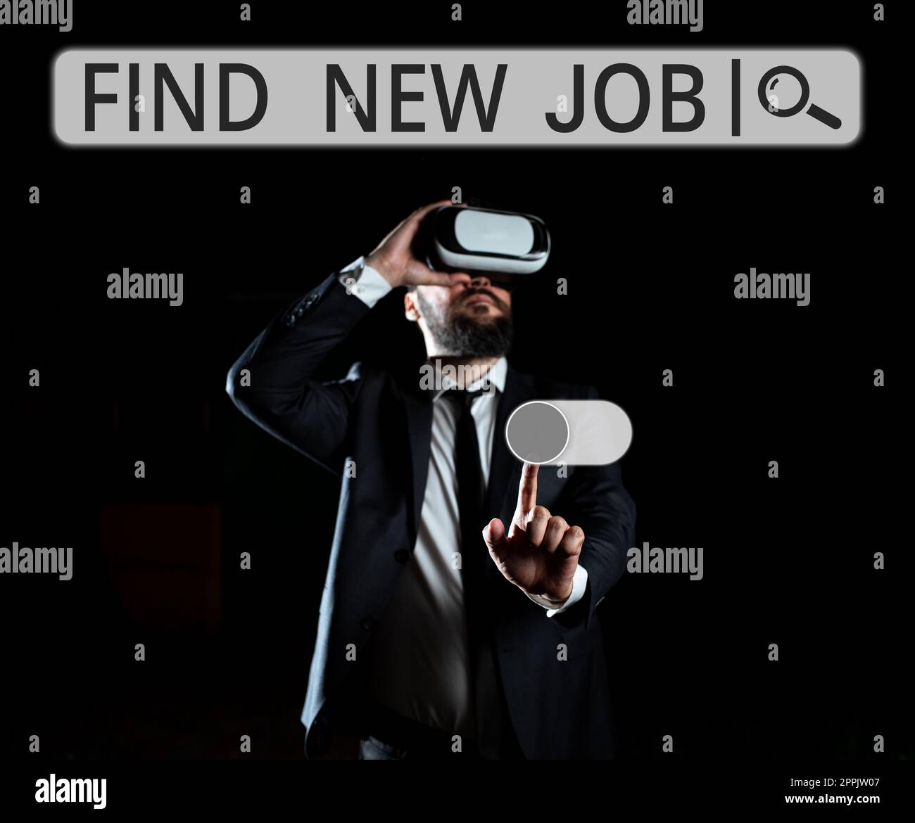 Schreiben mit Anzeige des Textes "Neuen Job suchen". Konzeptfoto Suche nach neuen Karrieremöglichkeiten Lösung gegen Arbeitslosigkeit Stockfoto