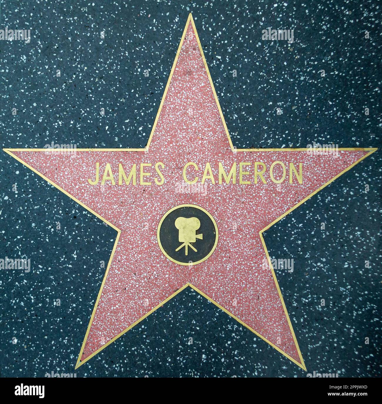 James Cameron auf dem Walk of Fame, hollywood Boulevard in Los Angeles, USA. Stockfoto