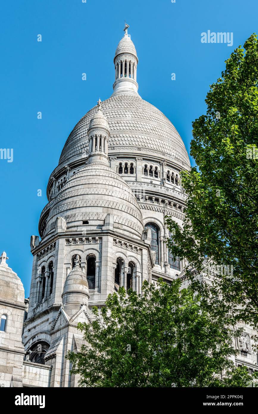 Berühmte berühmte Basilika des Heiligen Herzens in Paris Stockfoto