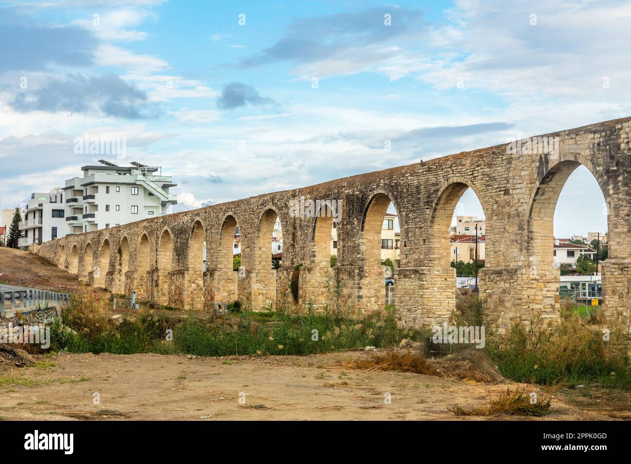 Kamares oder Bekir Pasha Turkish Aqueduct , Larnaca, Zypern Stockfoto