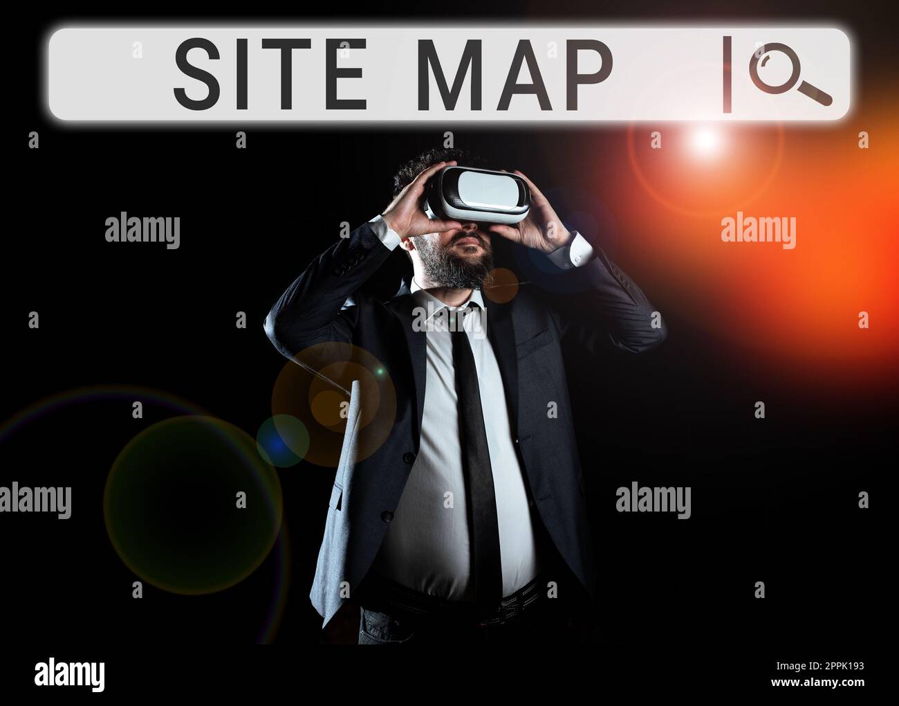 Konzeptionelle Beschriftung Sitemap. Geschäftsansatz, der sowohl Benutzern als auch Suchmaschinen die Navigation auf der Website erleichtert Stockfoto
