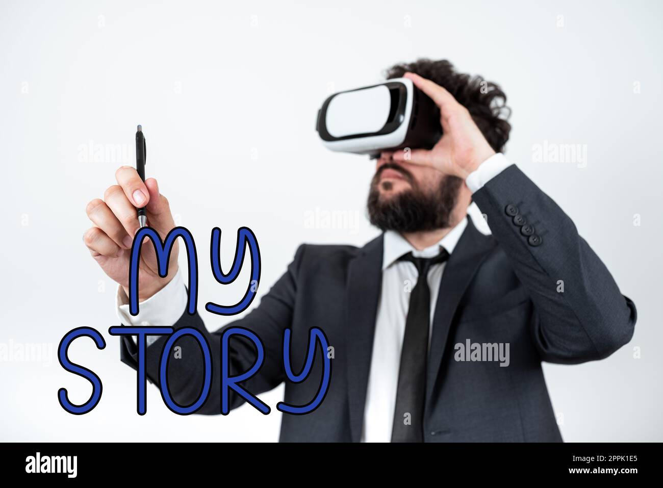 Textbeschriftung zur Präsentation von My Story. Geschäftskonzepte, bei denen jemand oder Leser erfahren, wie Sie Ihr Leben gelebt haben Stockfoto