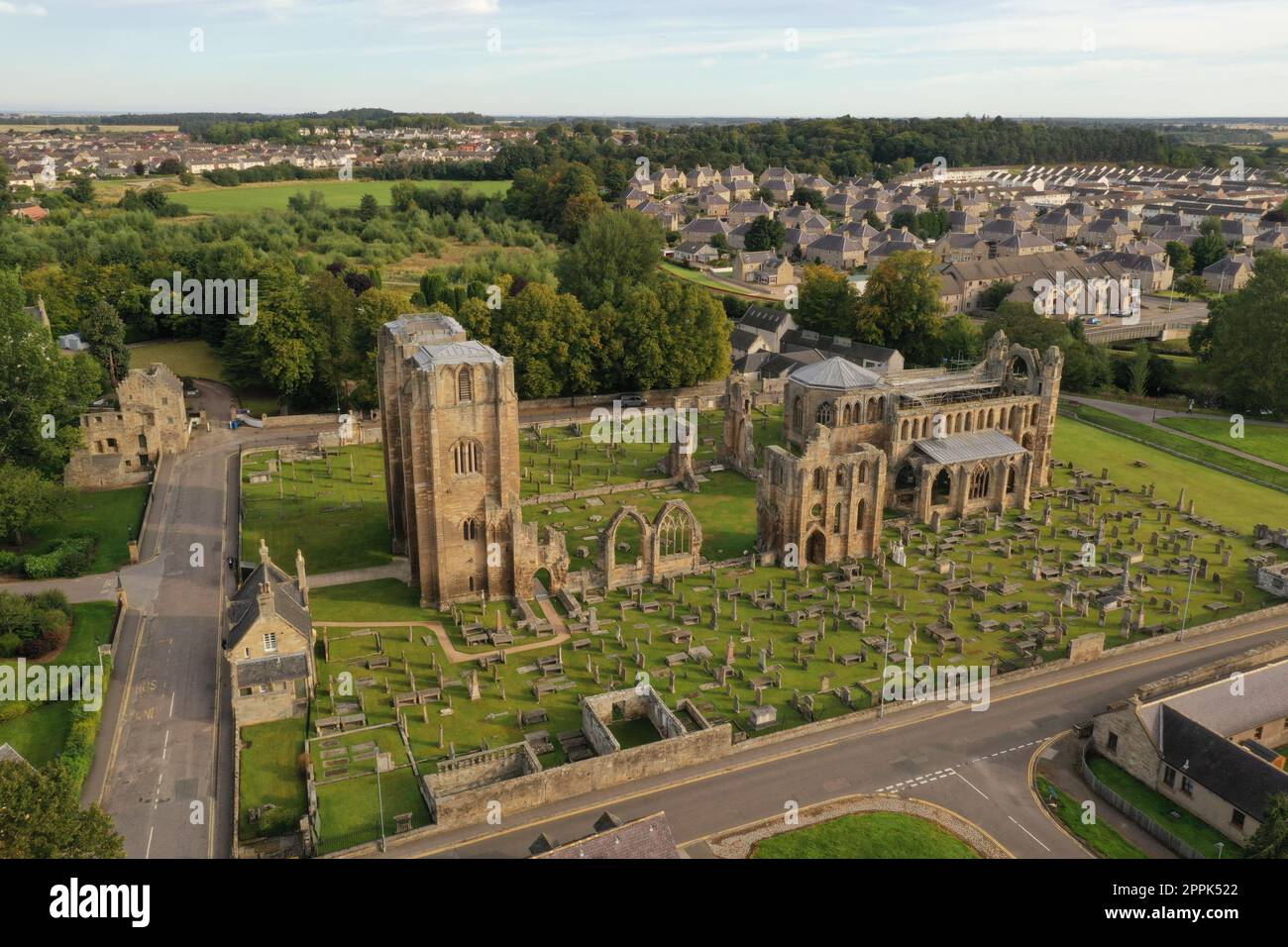 Ruine der mittelalterlichen Elgin-Kathedrale in Schottland Stockfoto