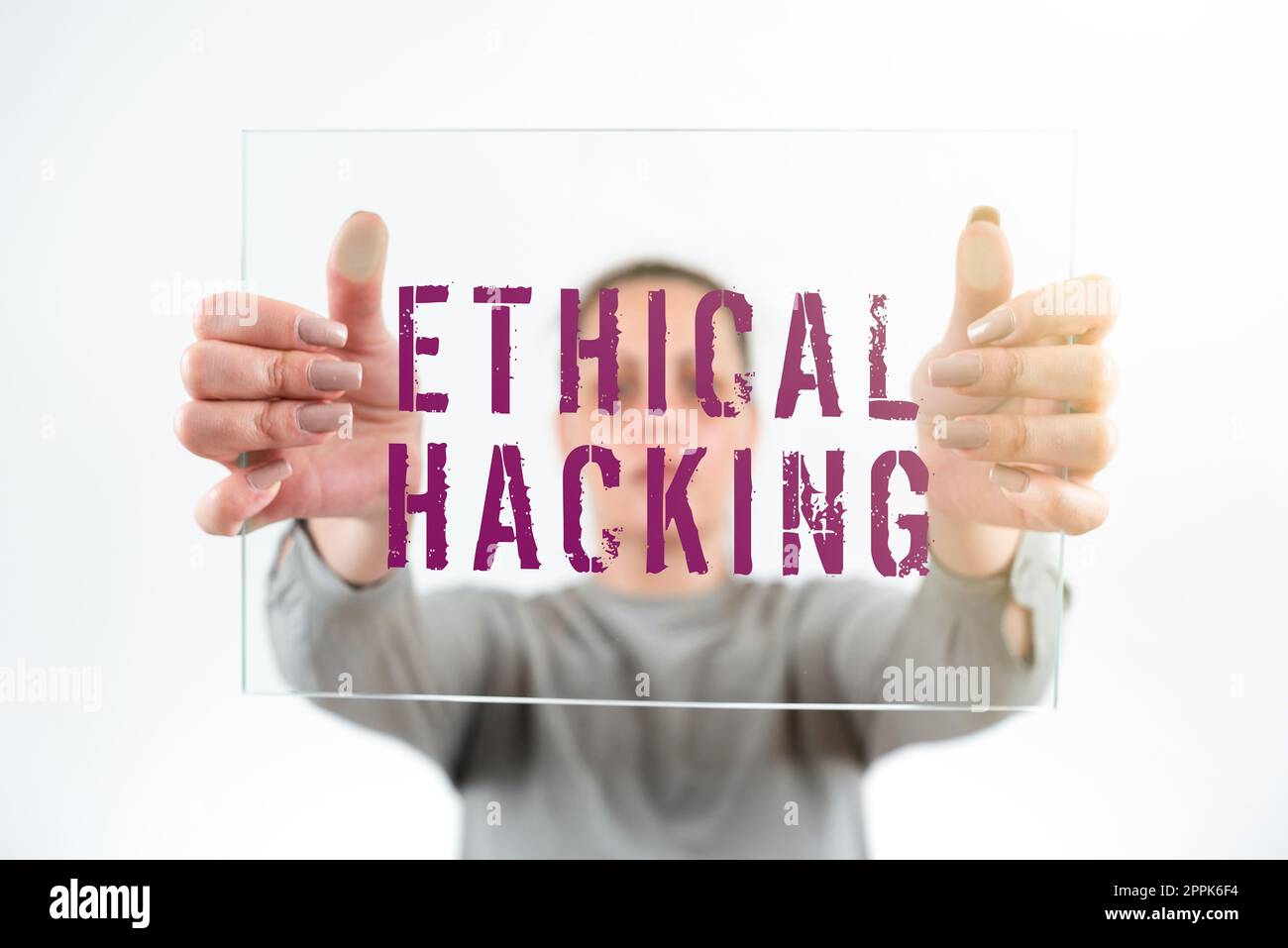 Konzeptuelle Bildunterschrift ethisches Hacking. Unternehmen zeigen einen rechtlichen Versuch, ein Netzwerk für Penetrationstests zu knacken Stockfoto