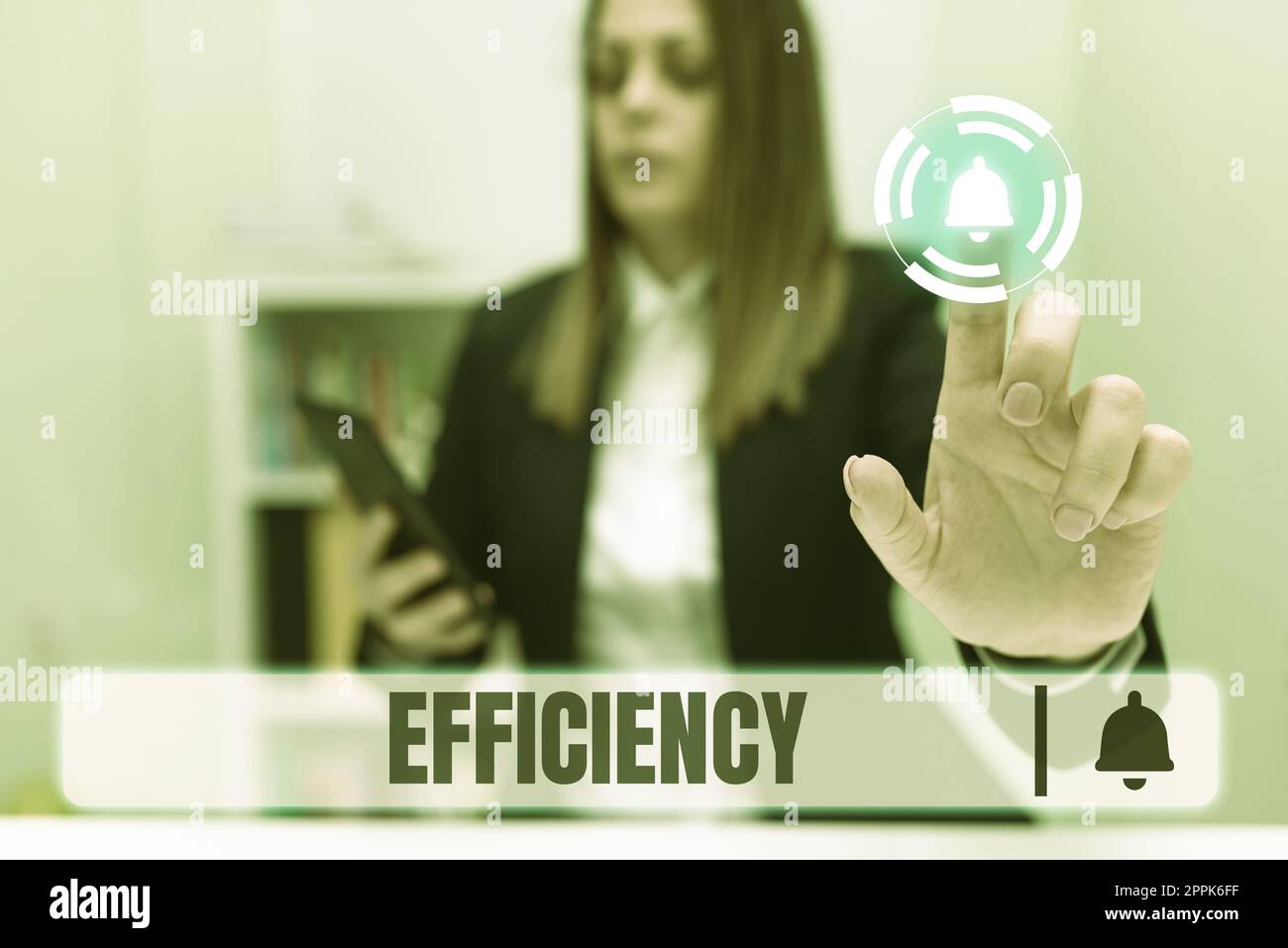 Schild zeigt Effizienz an. Geschäftsidee Fähigkeit, eine Verschwendung von Ressourcen, Energie, Geld und Zeit zu verhindern Stockfoto