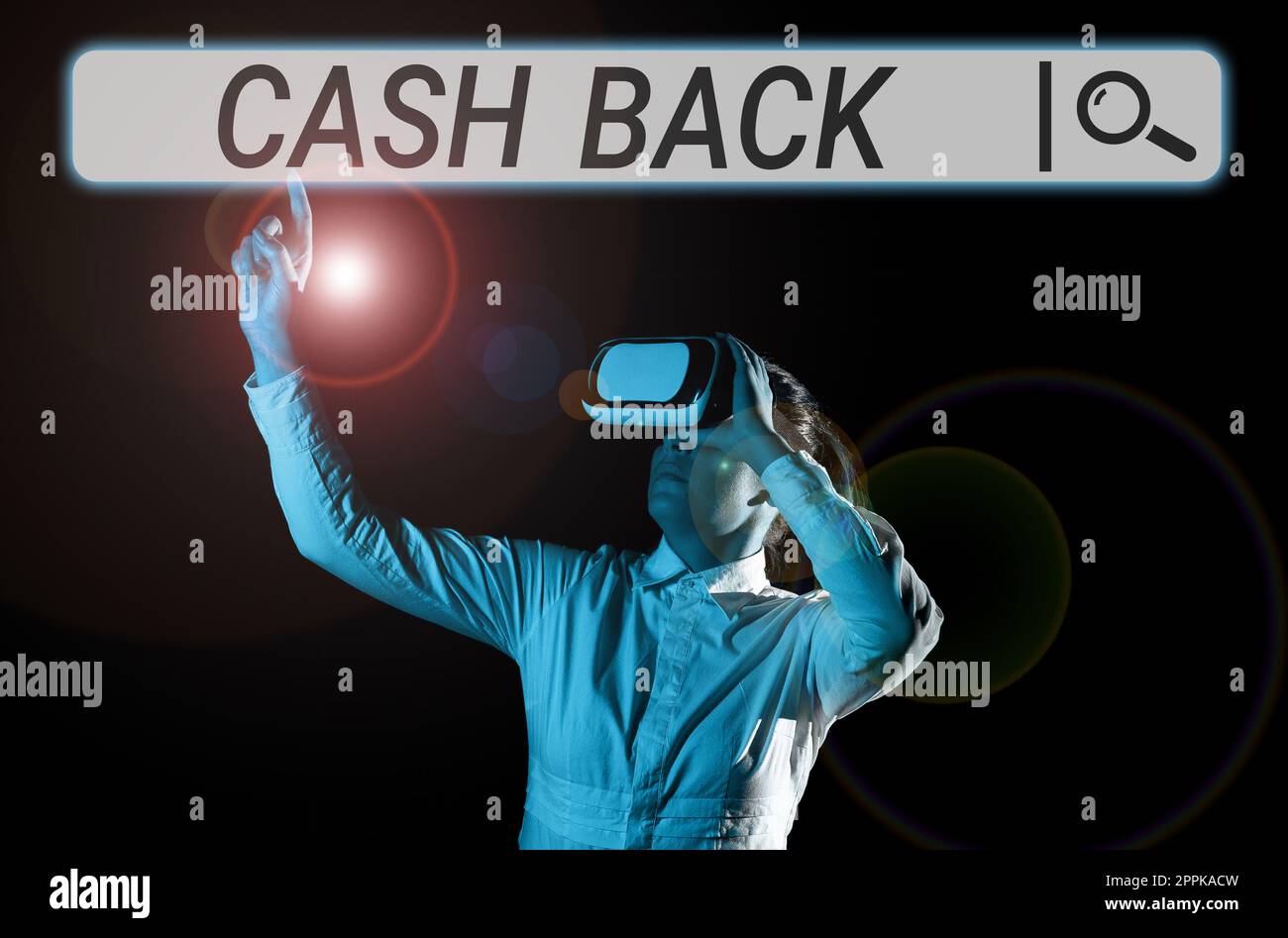 Handschriftliches Schild „Cash Back“. Ein Wort über den Anreiz bot den Käufern ein bestimmtes Produkt an, bei dem sie Bargeld erhielten Stockfoto