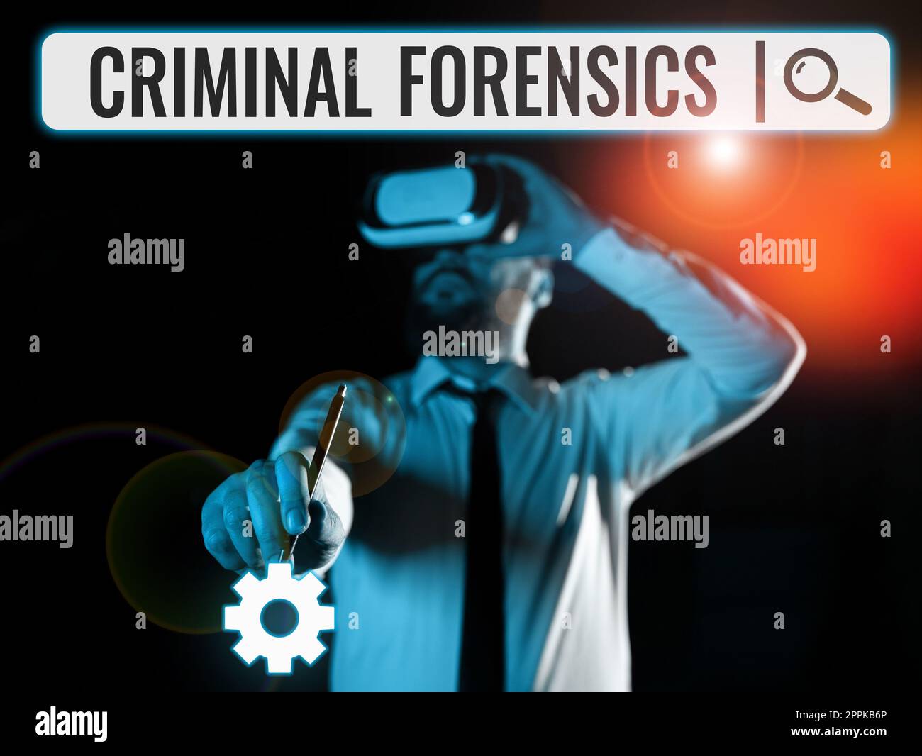 Schrift mit Text Kriminalforensik. Geschäftsbeispiele Bundesvergehen illegale Aktivitäten, die gesetzlich unter Strafe stehen Stockfoto