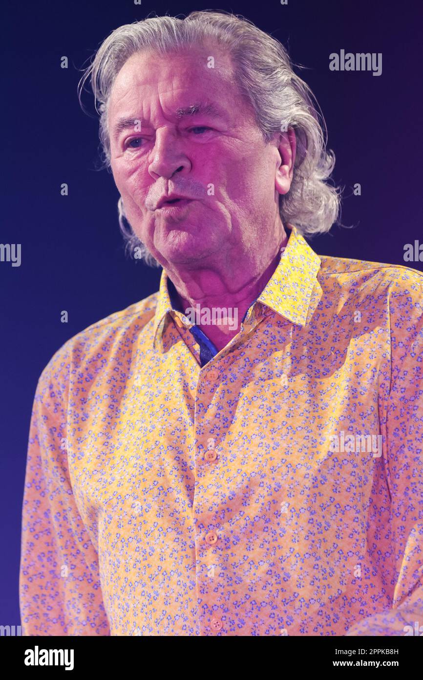 PR - CURITIBA - 04/23/2023 - CURITIBA, SHOW IN TIEFEM LILA - Ian Gillan, während einer Aufführung der Band Deep Purple, bei Live in der Stadt Curitiba, diesen Sonntag (23). Die britische Band ist auf Tour in Südamerika. Foto: Robson Mafra/AGIF/Sipa USA Stockfoto