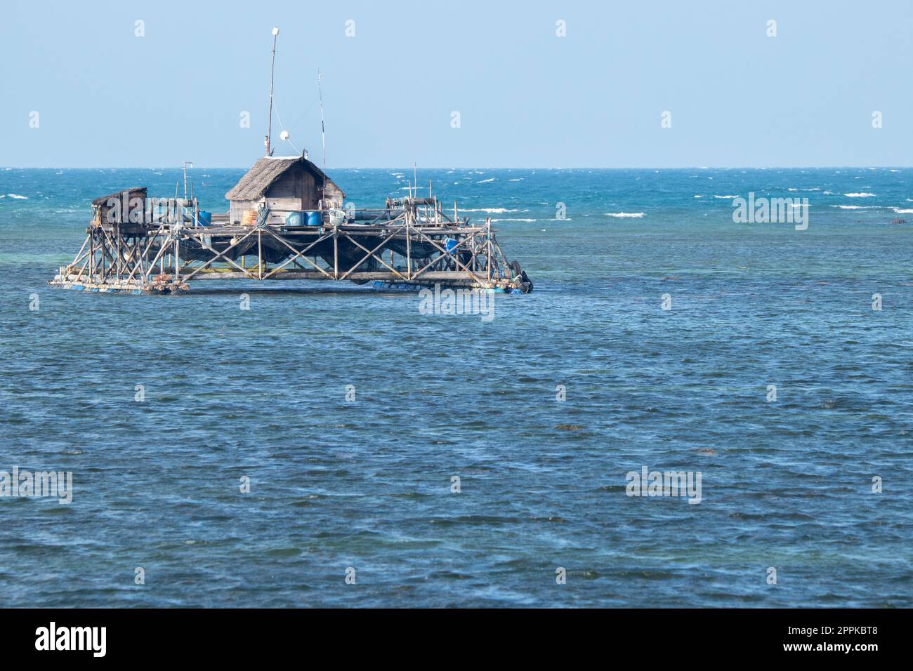 Kelong oder Fischereistruktur in TG Pinang Stockfoto