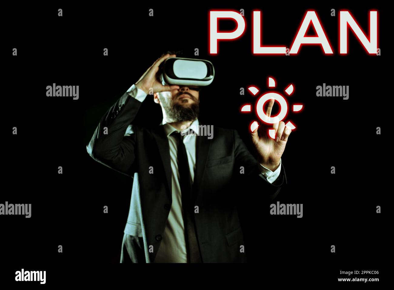 Konzeptioneller Titel Plan. Geschäftsidee Start eines detaillierten Vorschlags, etwas zu tun oder zu erreichen Stockfoto