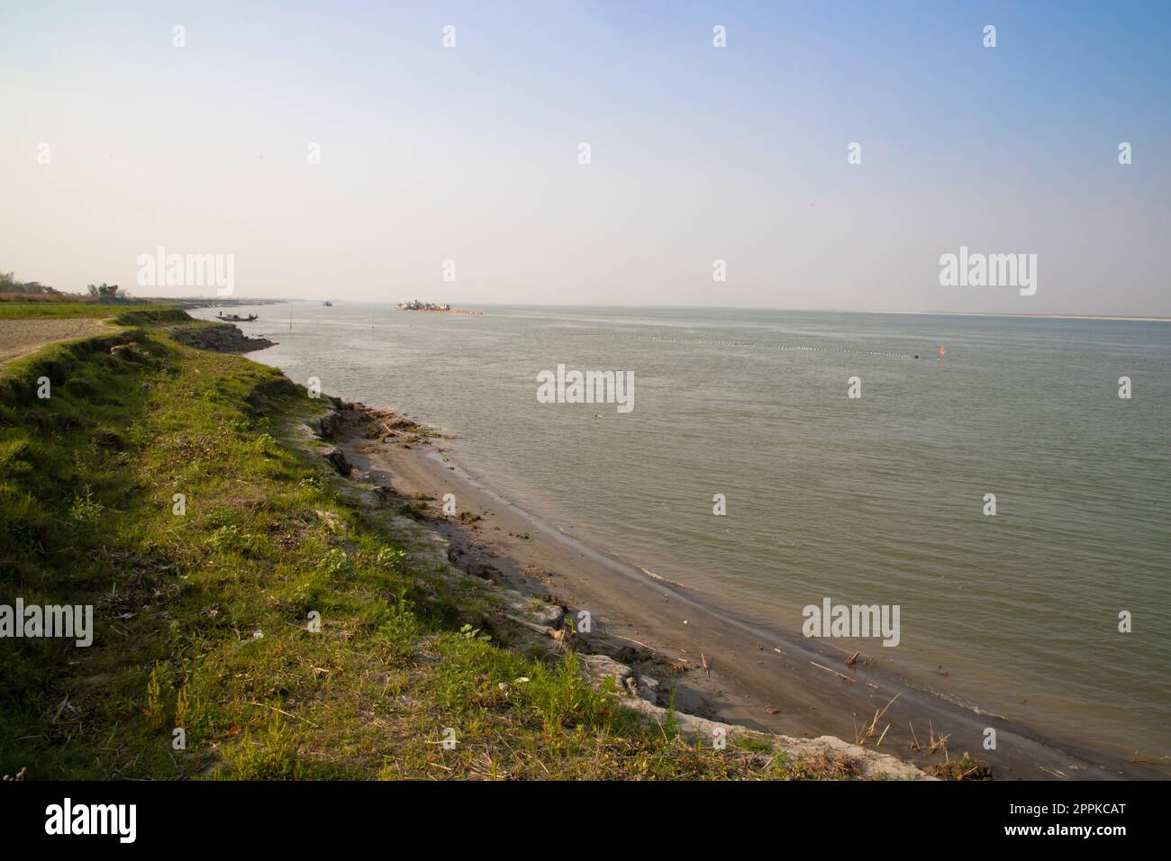 Schöne Aussicht auf den Padma Fluss in Bangladesch Stockfoto