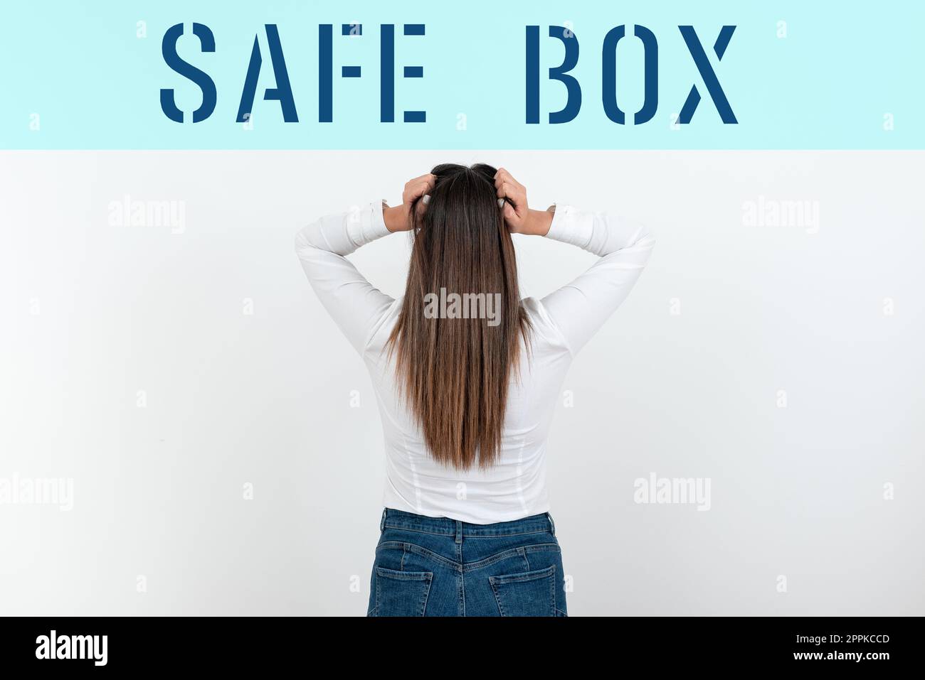 Handschriftschild Safe Box. Unternehmen präsentieren Eine kleine Struktur, in der Sie wichtige oder wertvolle Dinge aufbewahren können Stockfoto