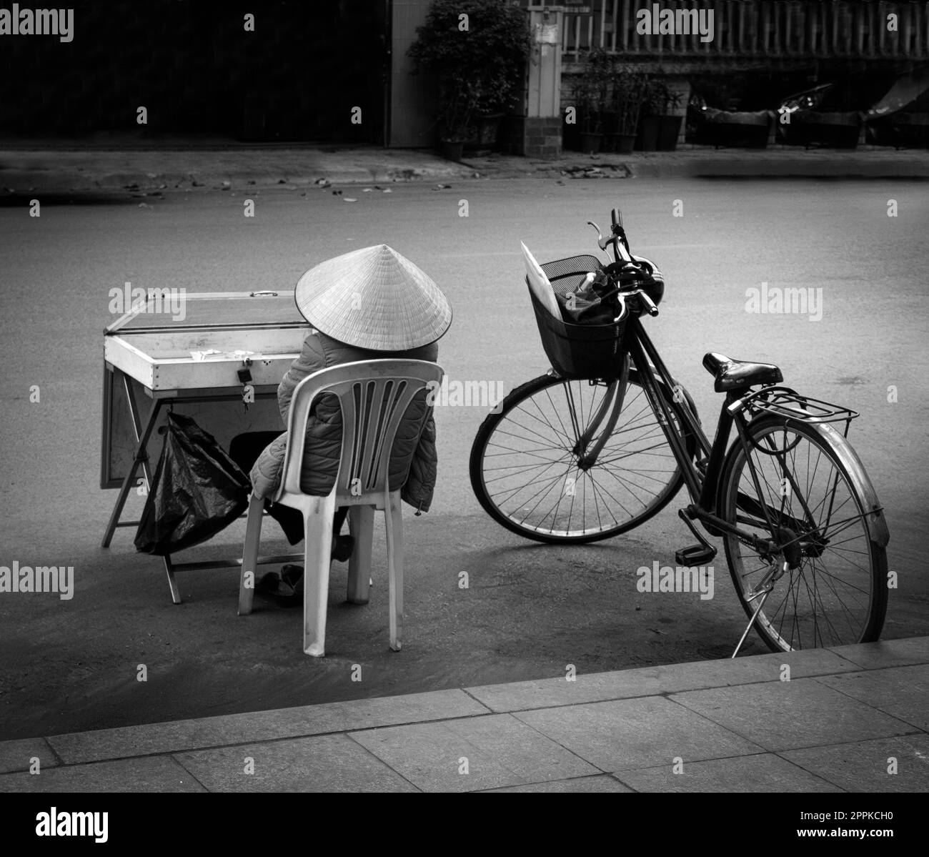 Lotto-Kartenverkäufer in Hanoi, Vietnam Stockfoto