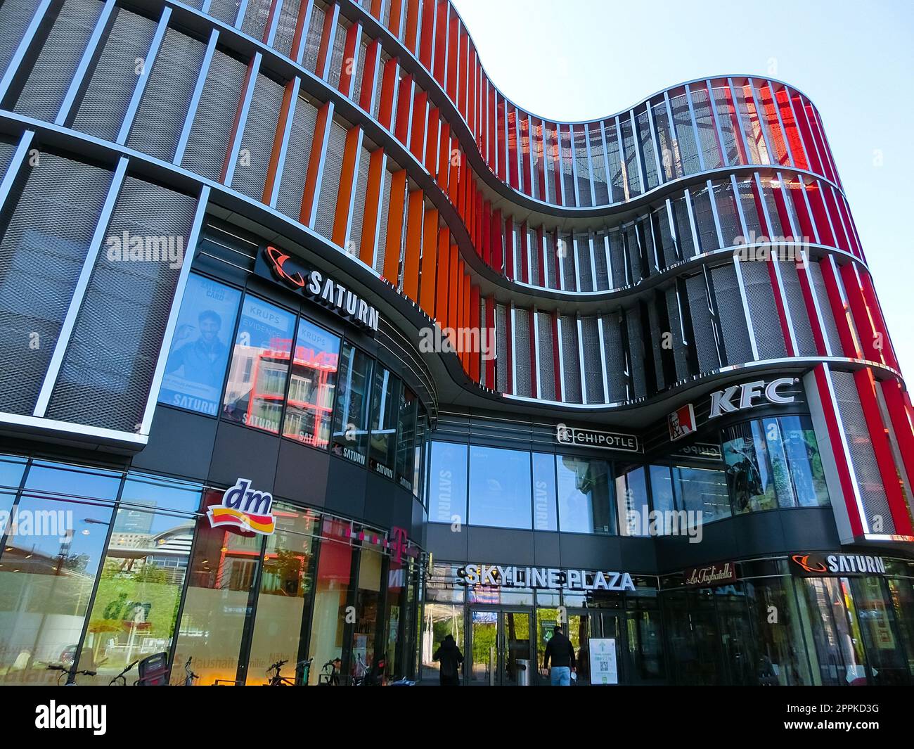 Einkaufs- und Wellnesszentrum Skyline Plaza in Frankfurt am Main Stockfoto