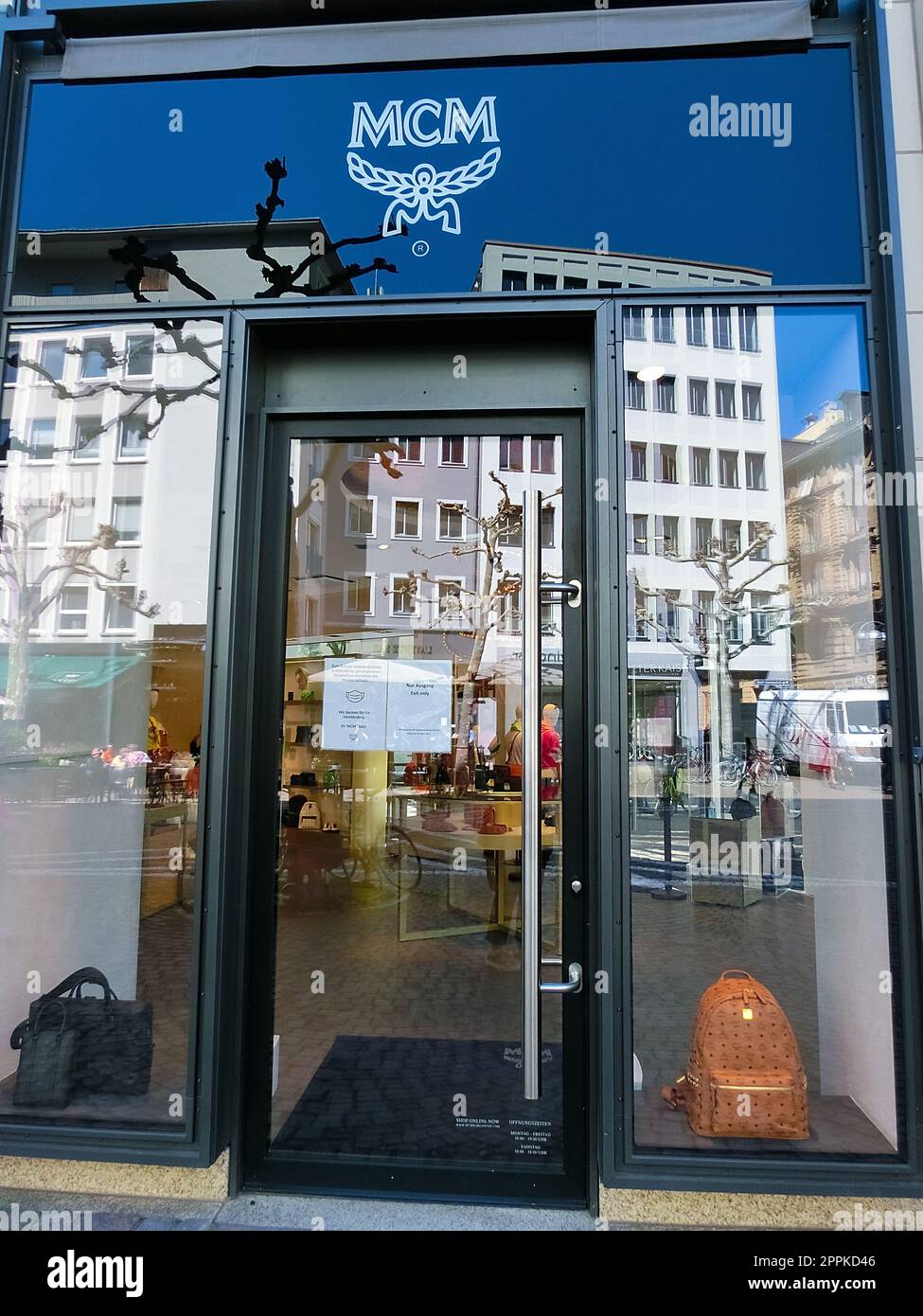 MCM-Modeboutique in Frankfurt am Main, Deutschland Stockfoto