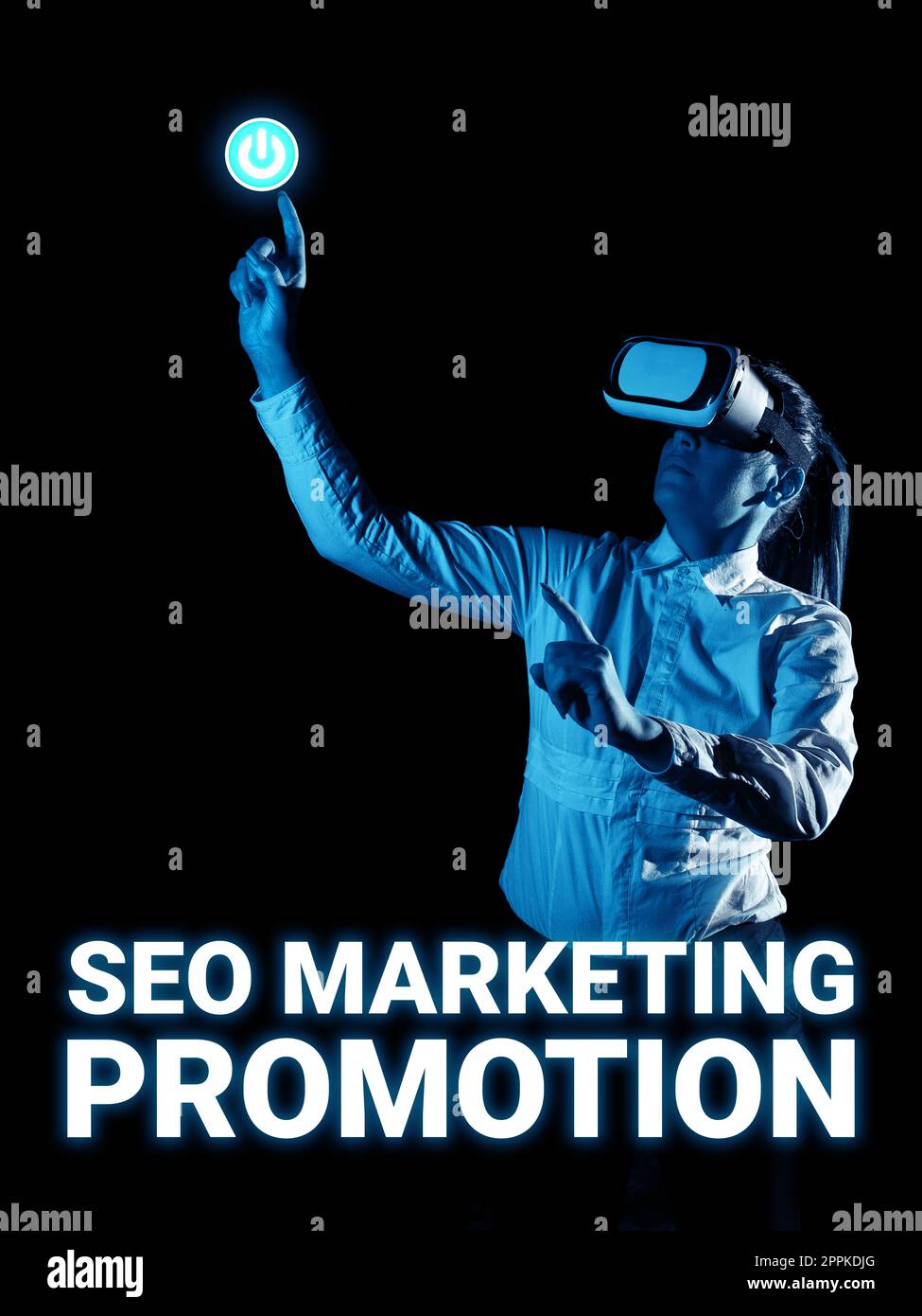 Konzeptionelle Überschrift Seo Marketing Promotion. Business Ideenstrategie, die implementiert wird, um Kundenanforderungen zu erfüllen Stockfoto