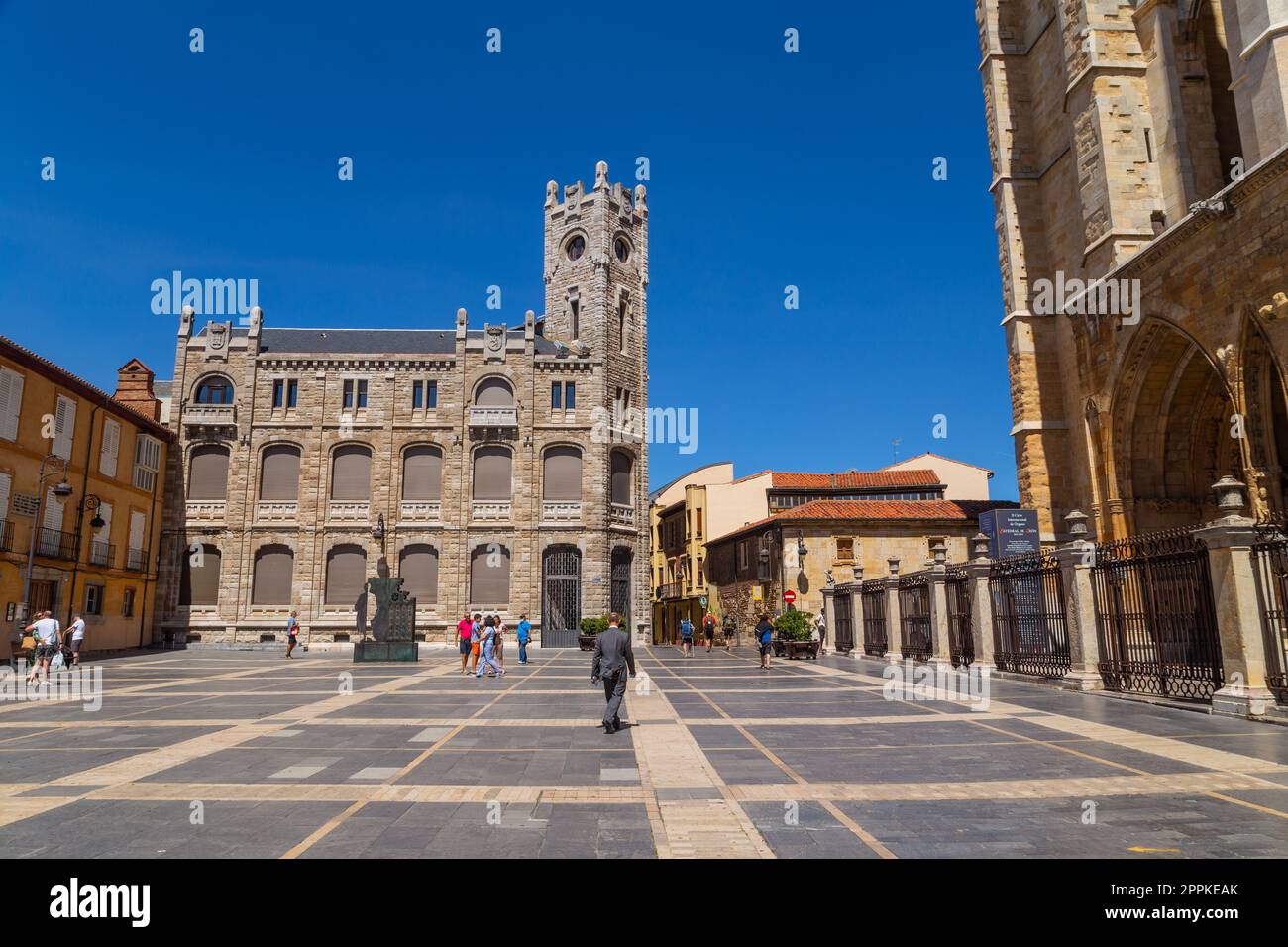 Blick auf die Stadt Leon Stockfoto