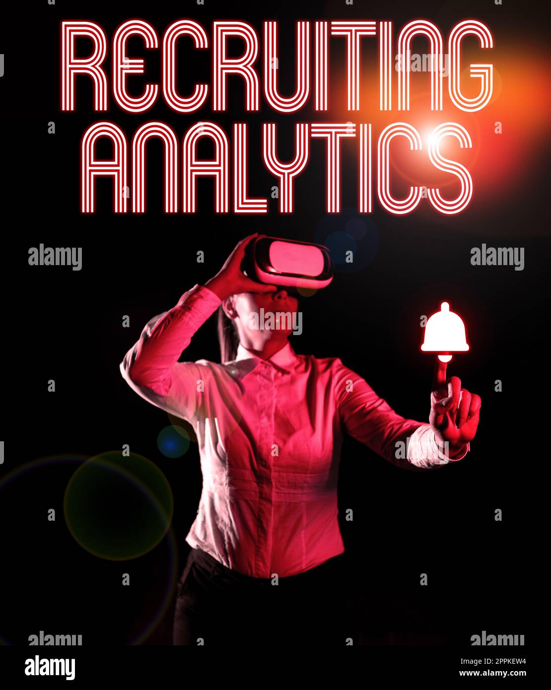 Konzeptionelle Darstellung Recruiting Analytics. Business Showcase zur Verfolgung der Identifizierung der Kandidaten Stockfoto