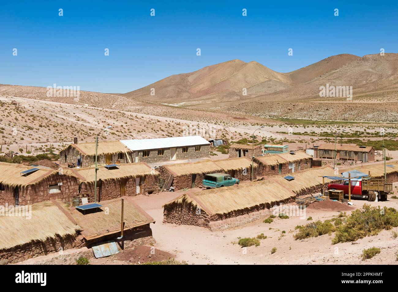 Dorf Machuga, Atacama-Wüste, Chile Stockfoto