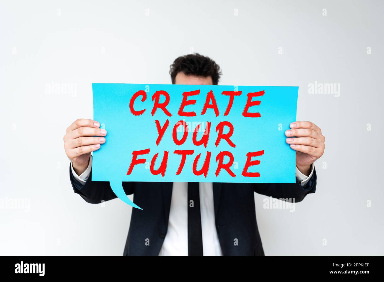 Textunterschrift präsentiert Create Your Future. Internet-Konzept Wissen Sie, was Sie wollen und die Bereitschaft zu tun, um zu erreichen Stockfoto