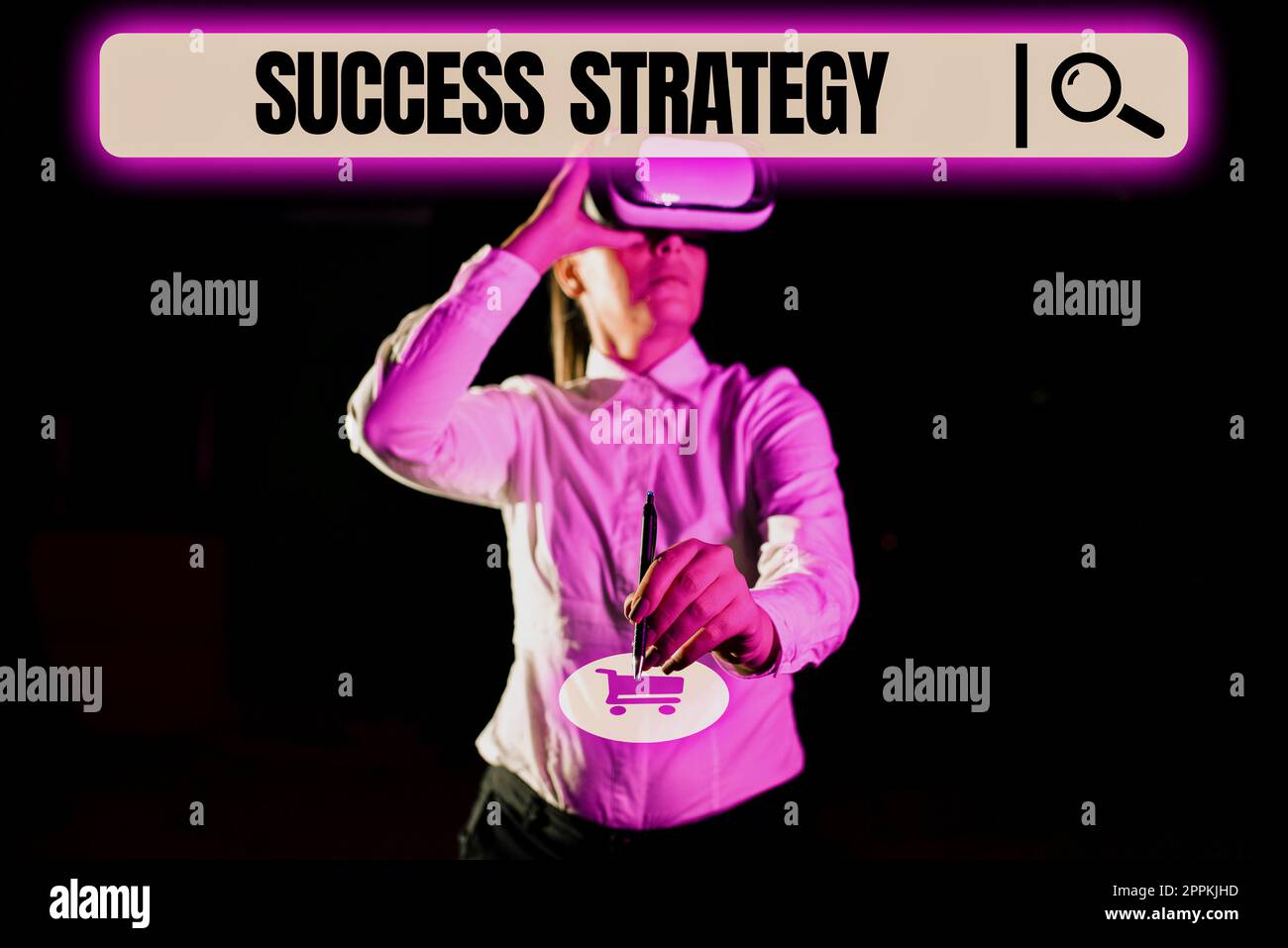 Schreiben mit Anzeige des Textes Erfolgsstrategie. Die Geschäftsidee gibt den Chefs eine Anleitung, die sie für die Führung des Unternehmens benötigen Stockfoto