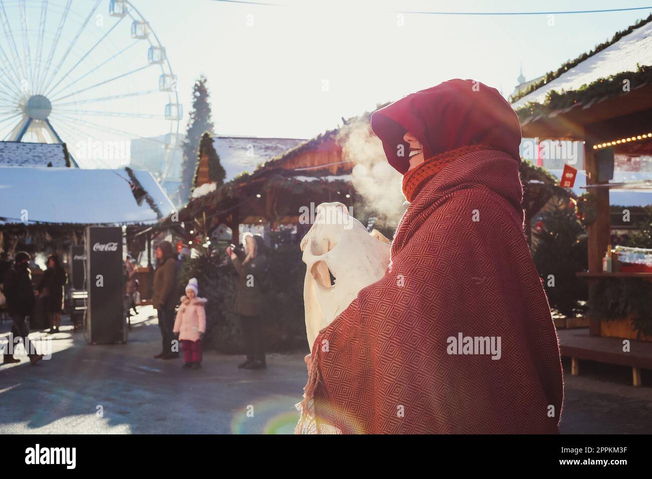 Kostümwettbewerb bei landschaftlich schönen Fotografien Stockfoto
