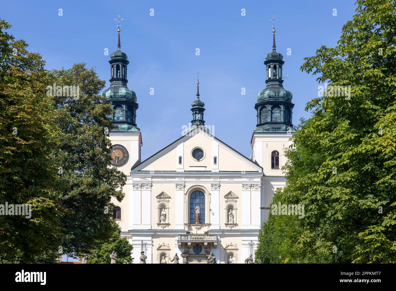 Fassade der Passion aus dem 17. Jahrhundert und Marian Heiligtum der Bernardiner Väter, Kalwaria Zebrzydowska, Polen Stockfoto