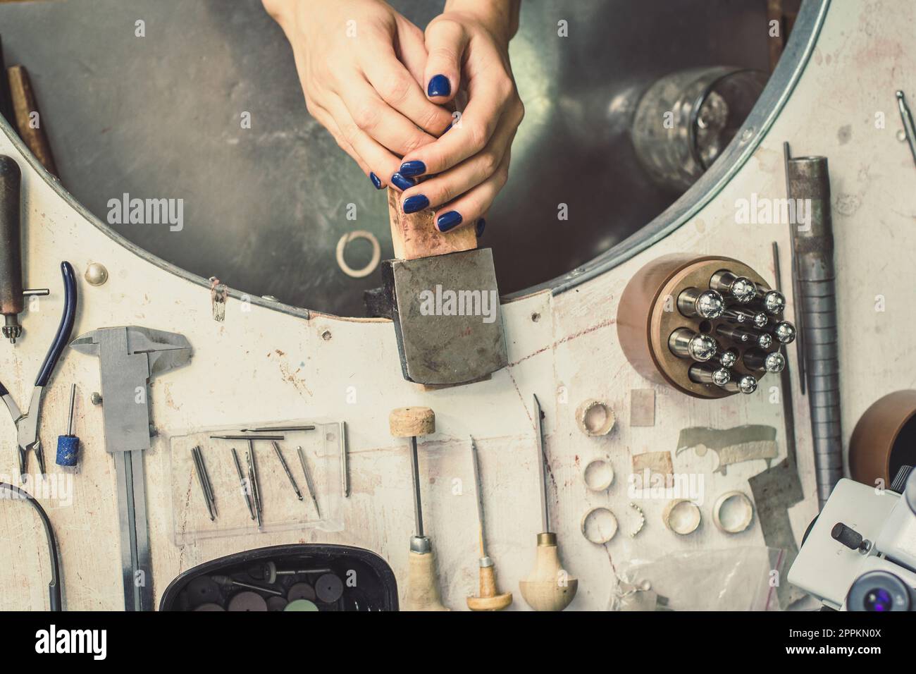 Nahaufnahme Schmuckwerkzeuge Konzeptfoto Stockfoto