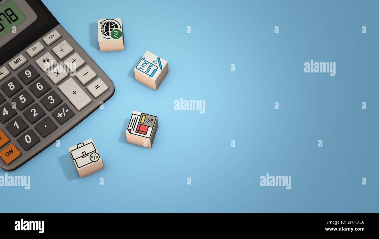 Finanzkonzept mit Symbolhintergrund Stockfoto