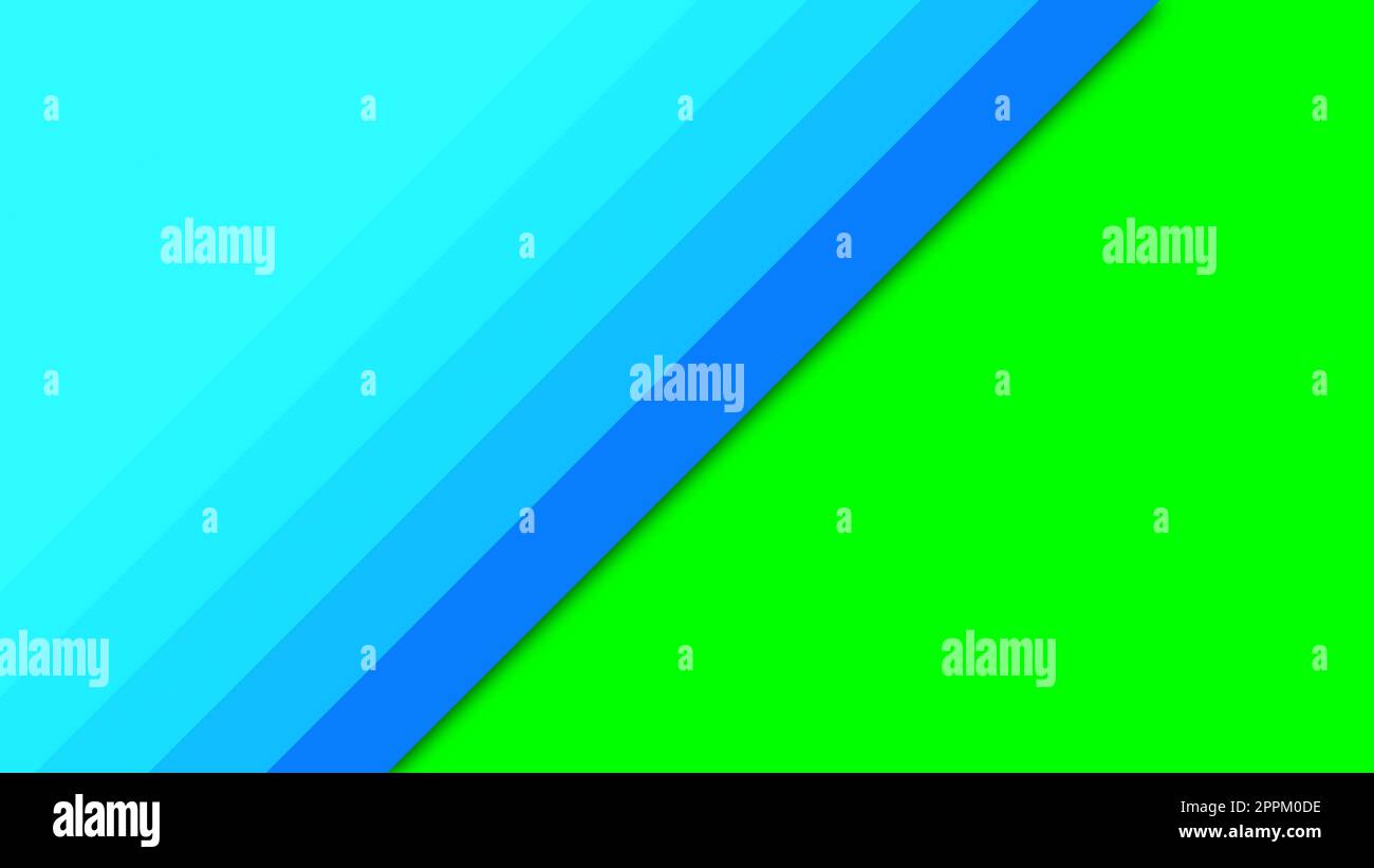Übergang Grüner Bildschirm Chroma Satz von 7 Übergängen Stockfoto