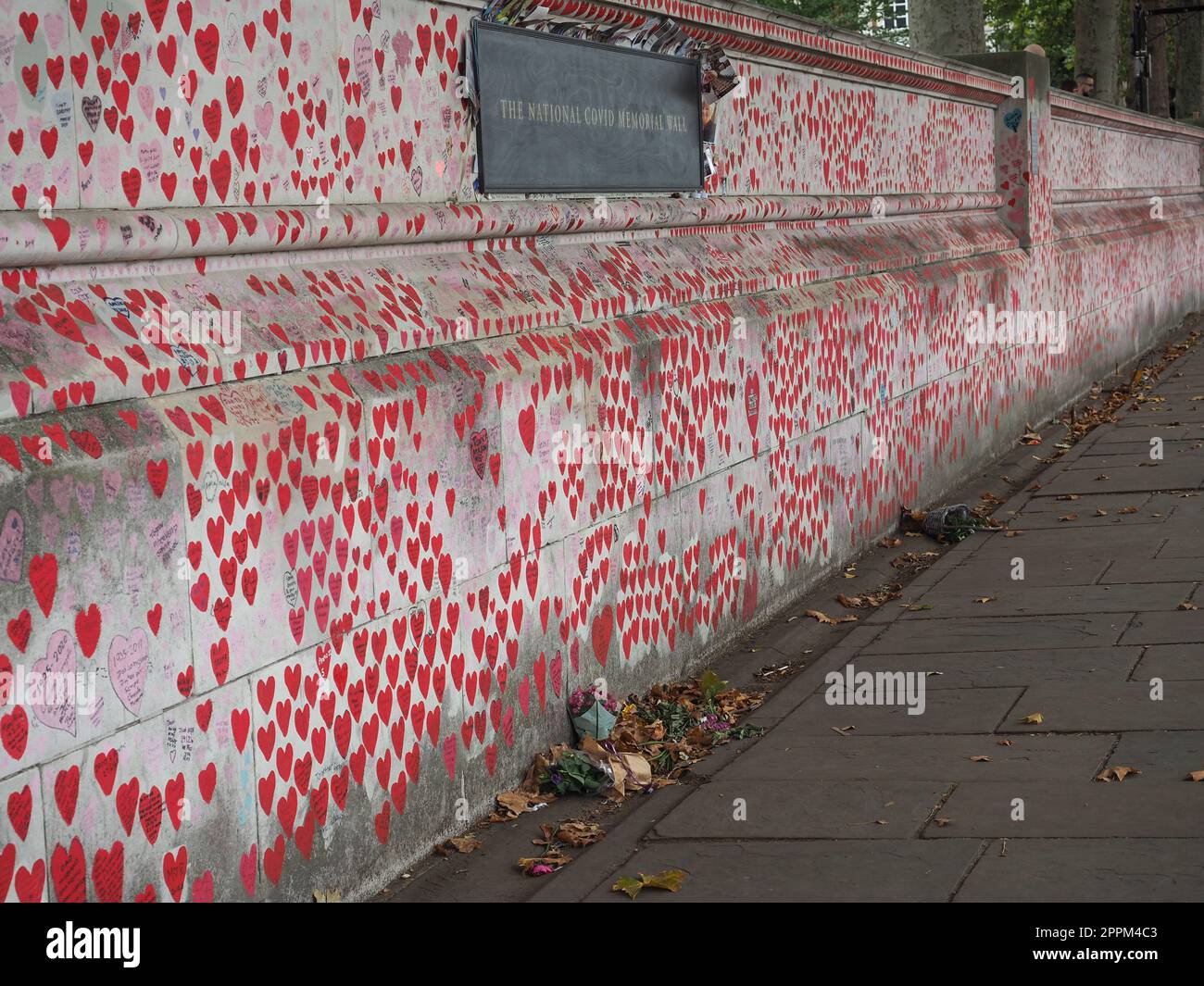 National Covid Memorial Wall in London Stockfoto