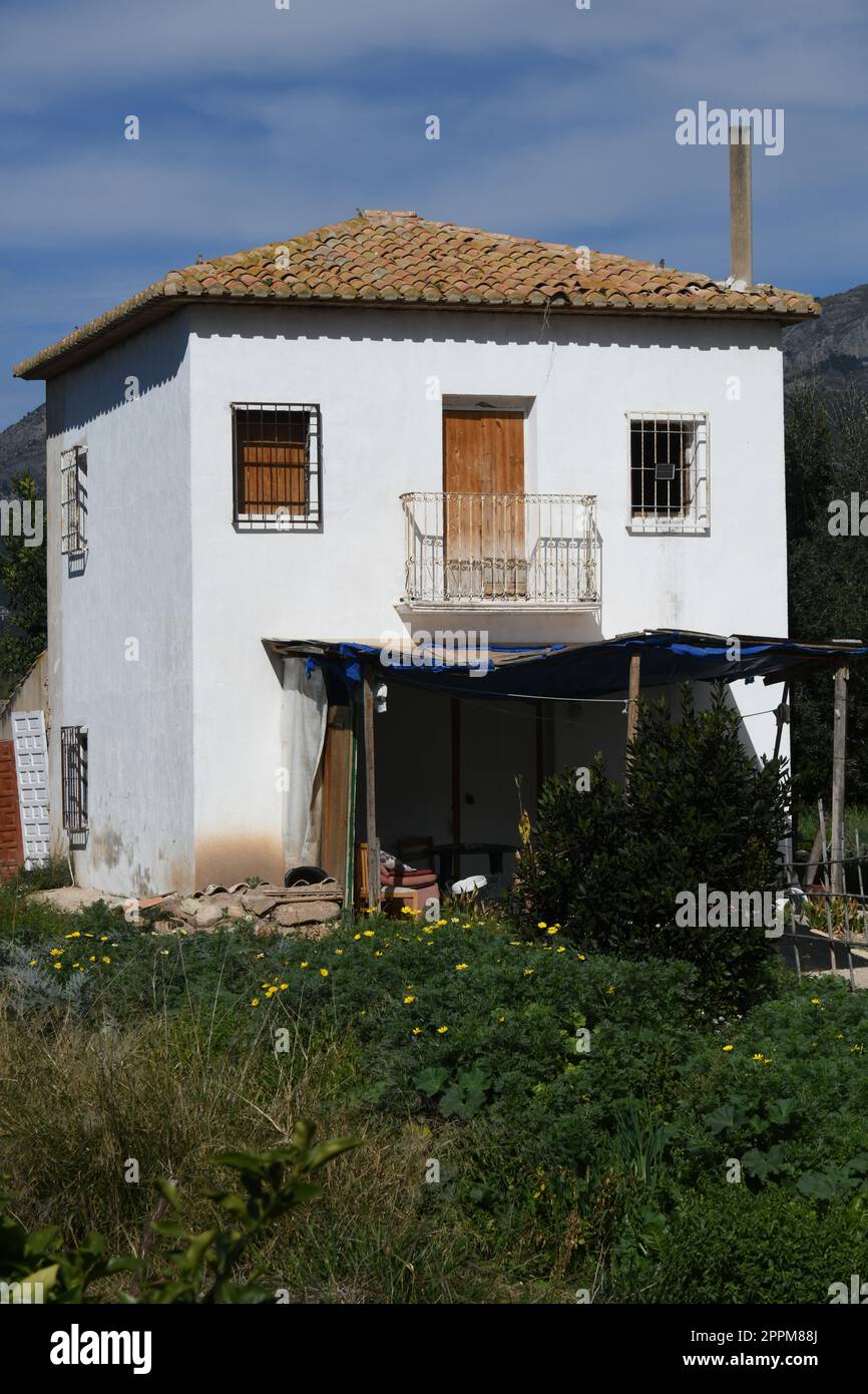 Hausfassaden, Stadtlandschaften, Altea, Provinz Alicante, Costa Blanca, Spanien, Februar 2023 Stockfoto